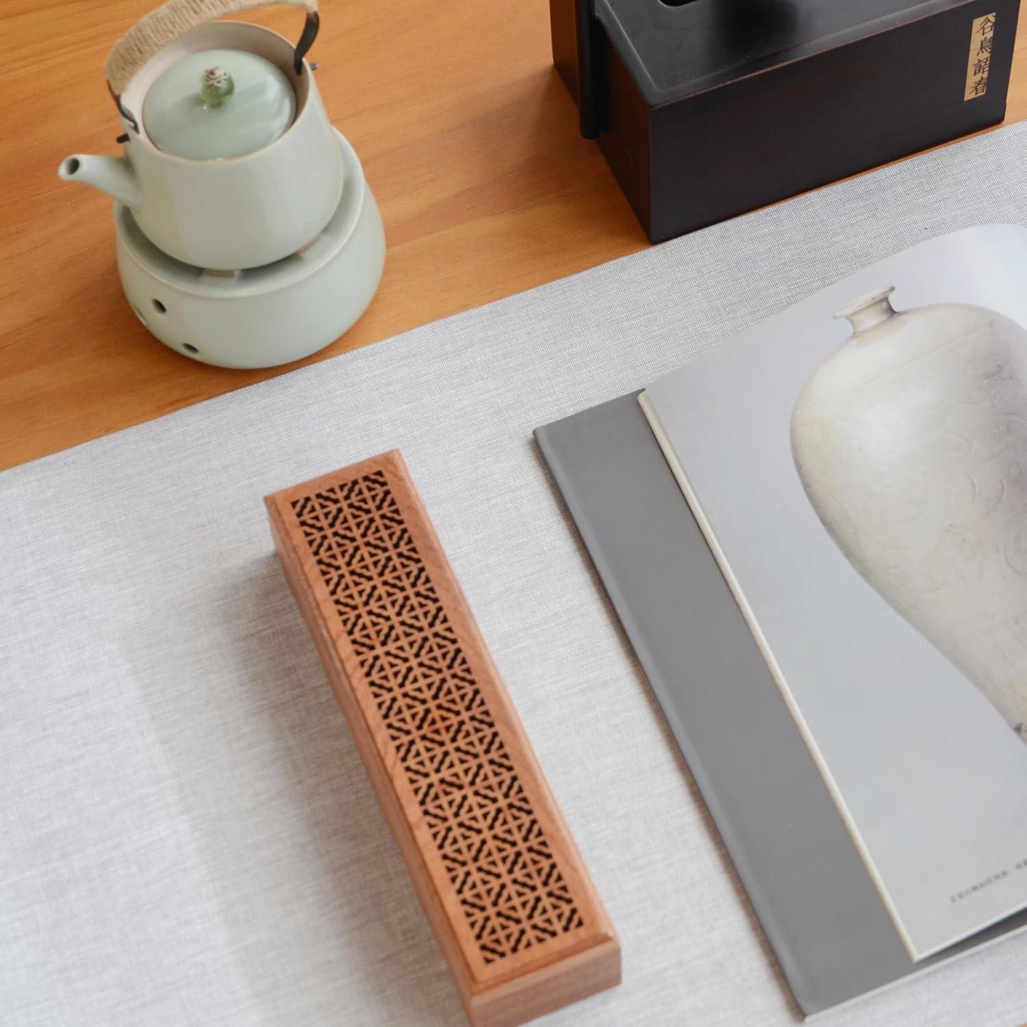 Soporte de Incienso Moocervi de Madera Rectangular 26x6x4 cm