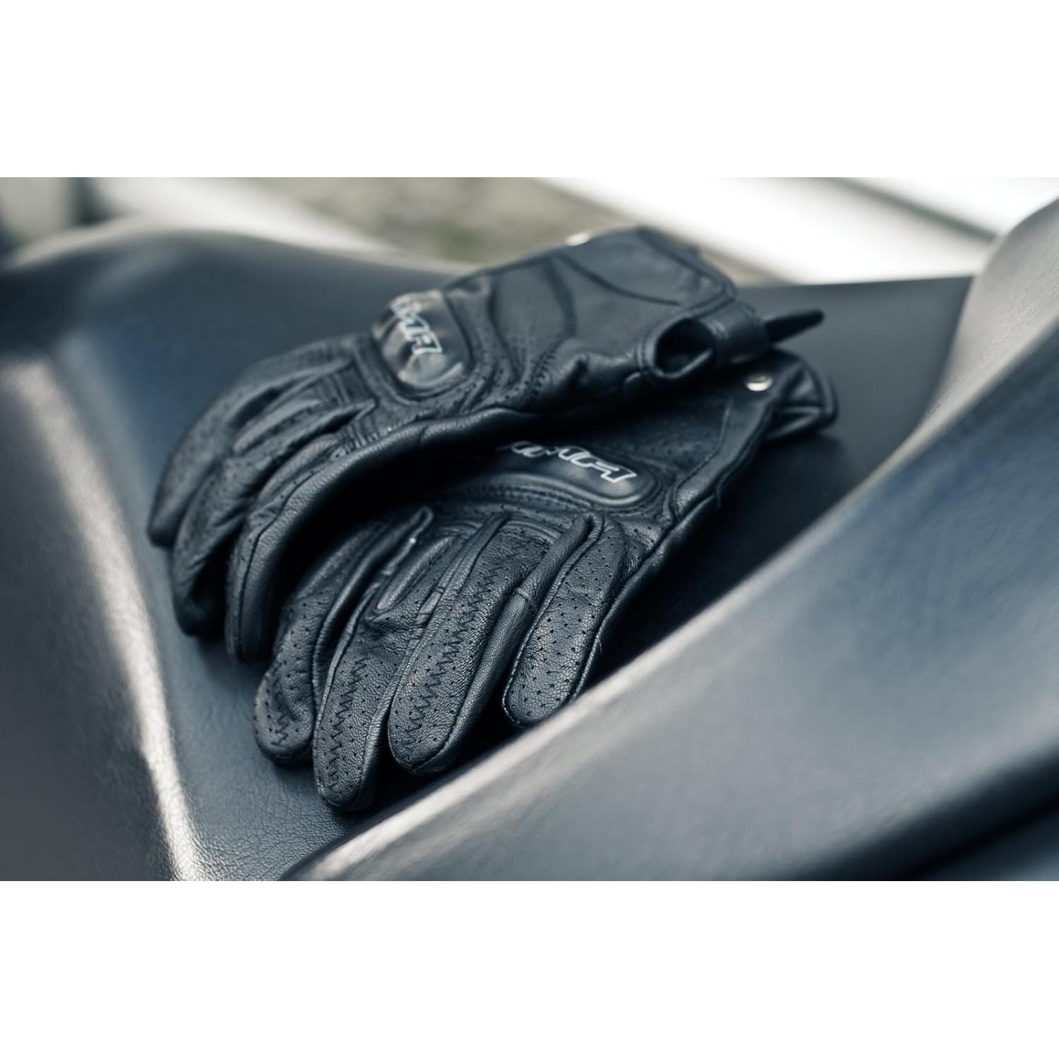 Guantes de Moto SHIMA CALIBER para Hombre - Cuero Negro Talla S