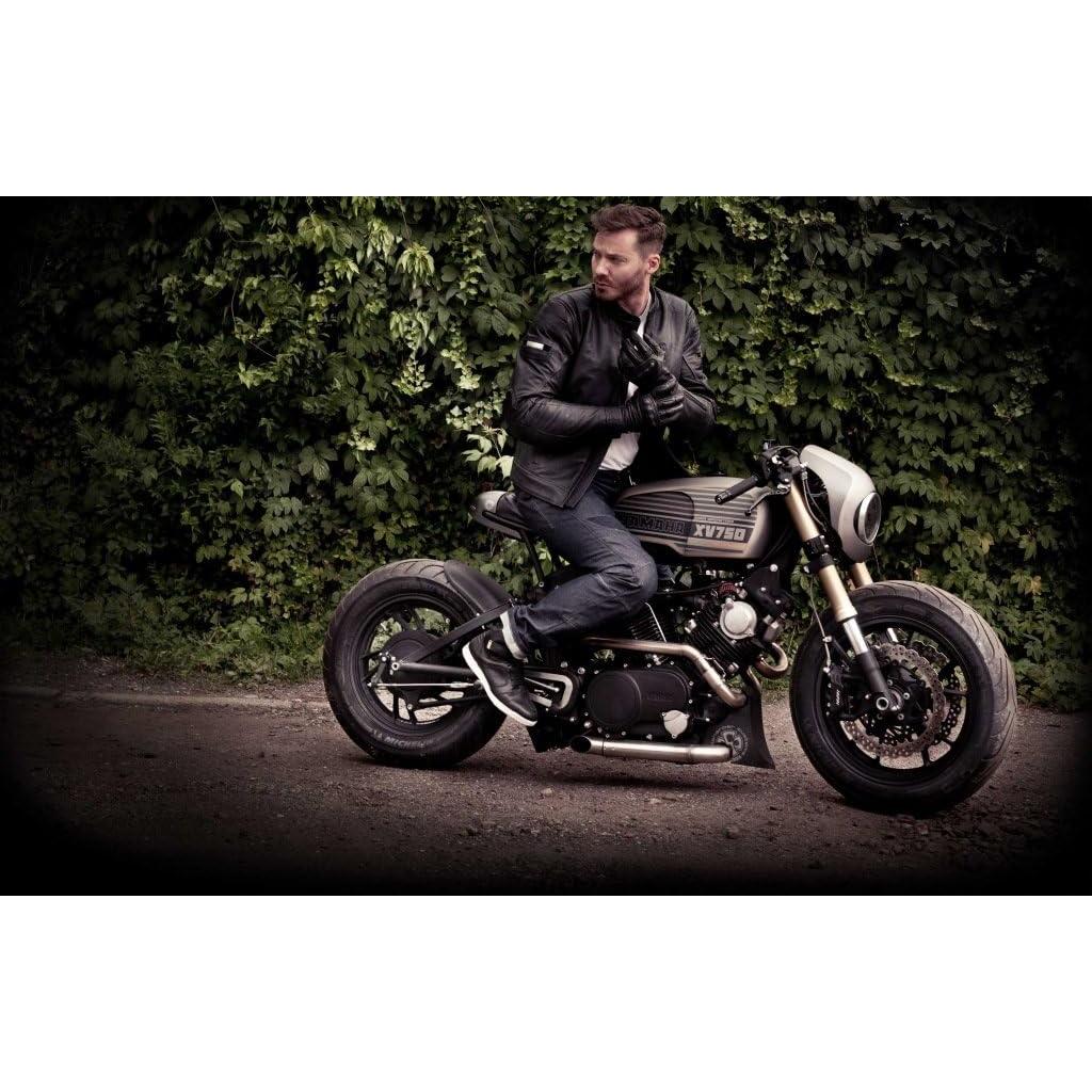 Guantes de Moto SHIMA CALIBER para Hombre - Cuero Negro Talla S