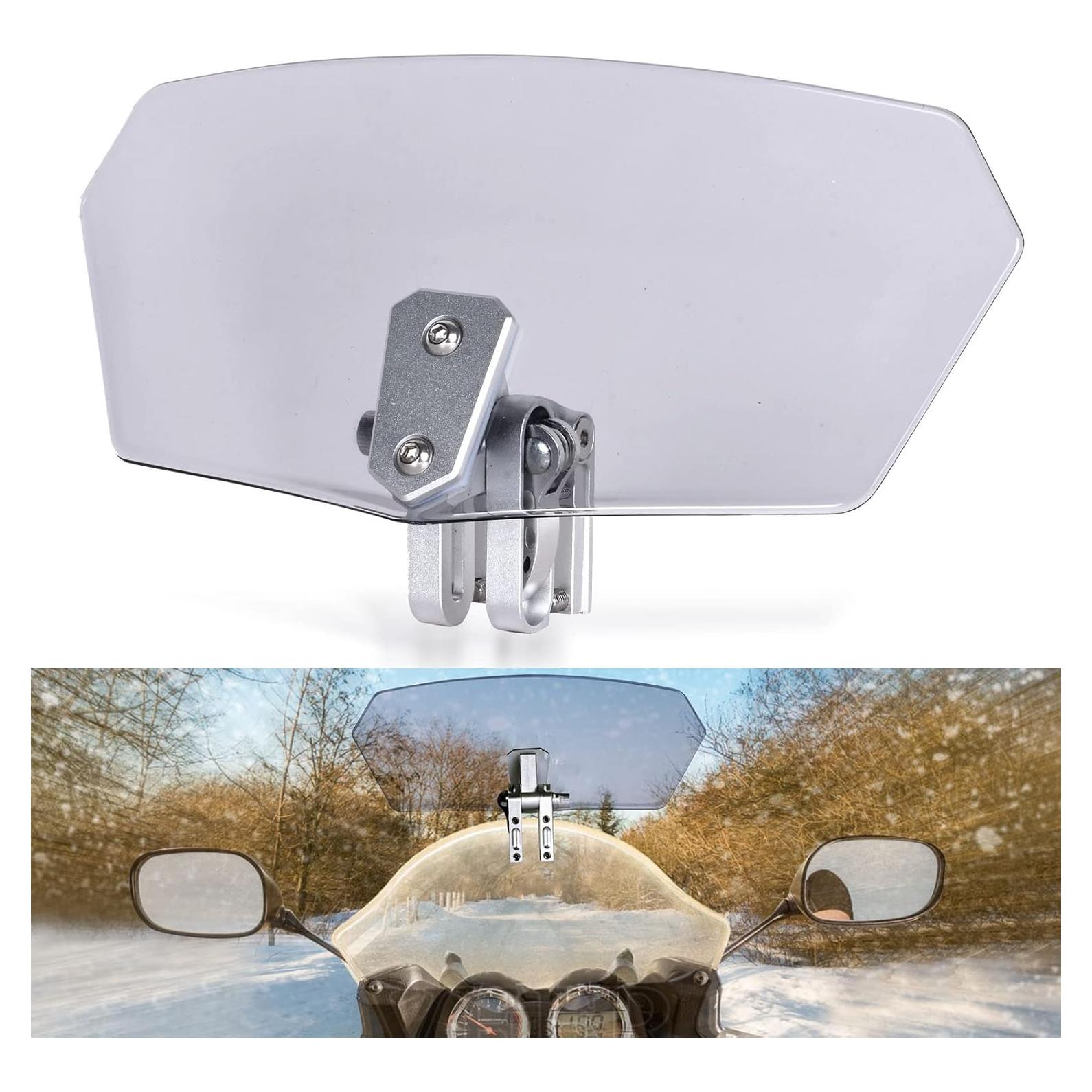 Extensión de Parabrisas Universal Sresk para Motocicleta, Negro