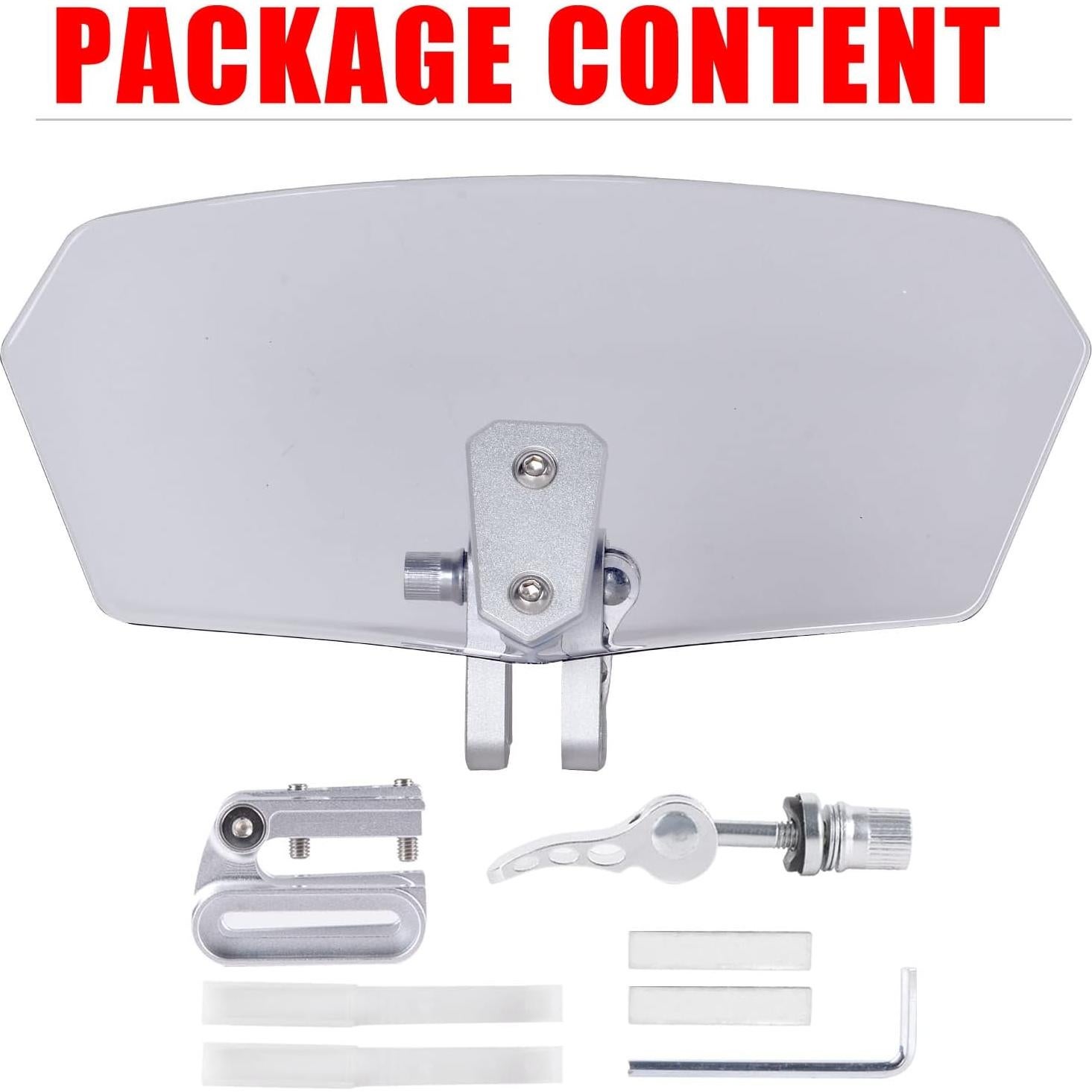 Extensión de Parabrisas Universal Sresk para Motocicleta, Negro