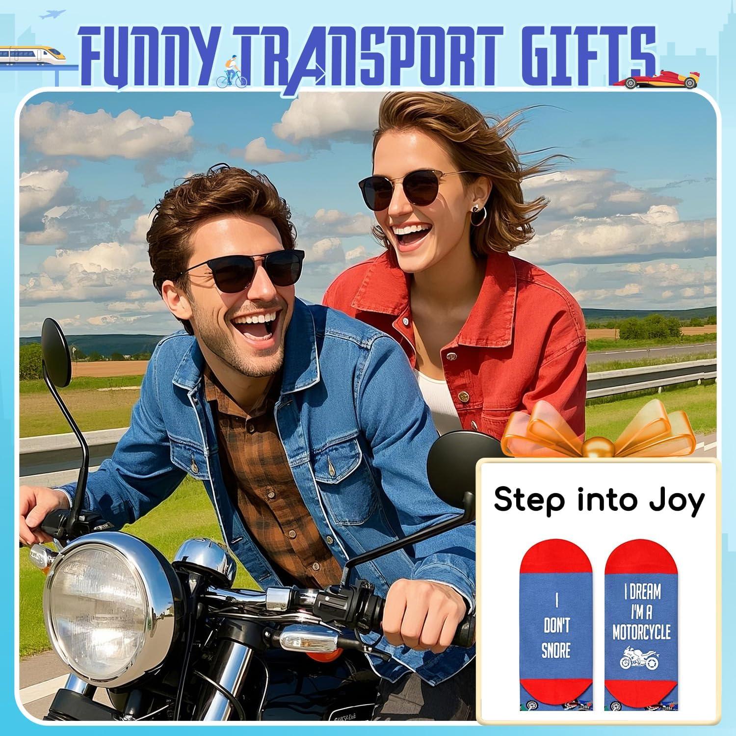 Calcetines de Motocicleta HAPPYPOP Unisex 2 Paquetes - Antideslizantes