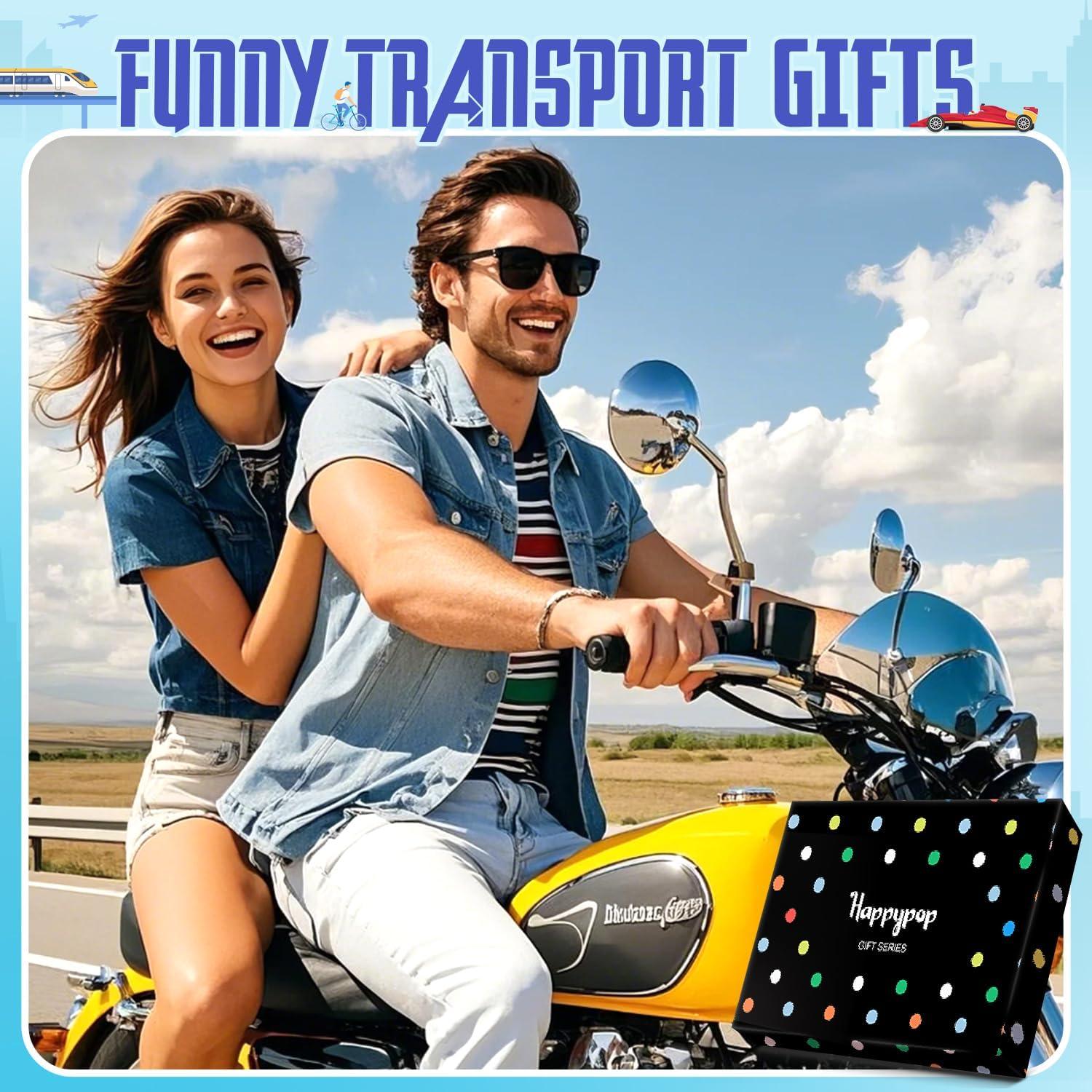 Calcetines de Motocicleta HAPPYPOP Unisex 2 Paquetes - Antideslizantes