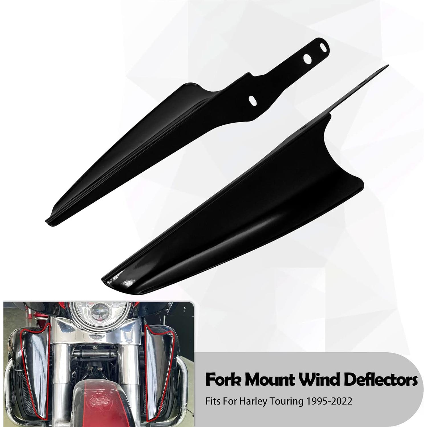 Deflectores de Viento HDBUBALUS para Harley 1995-2023 Negro