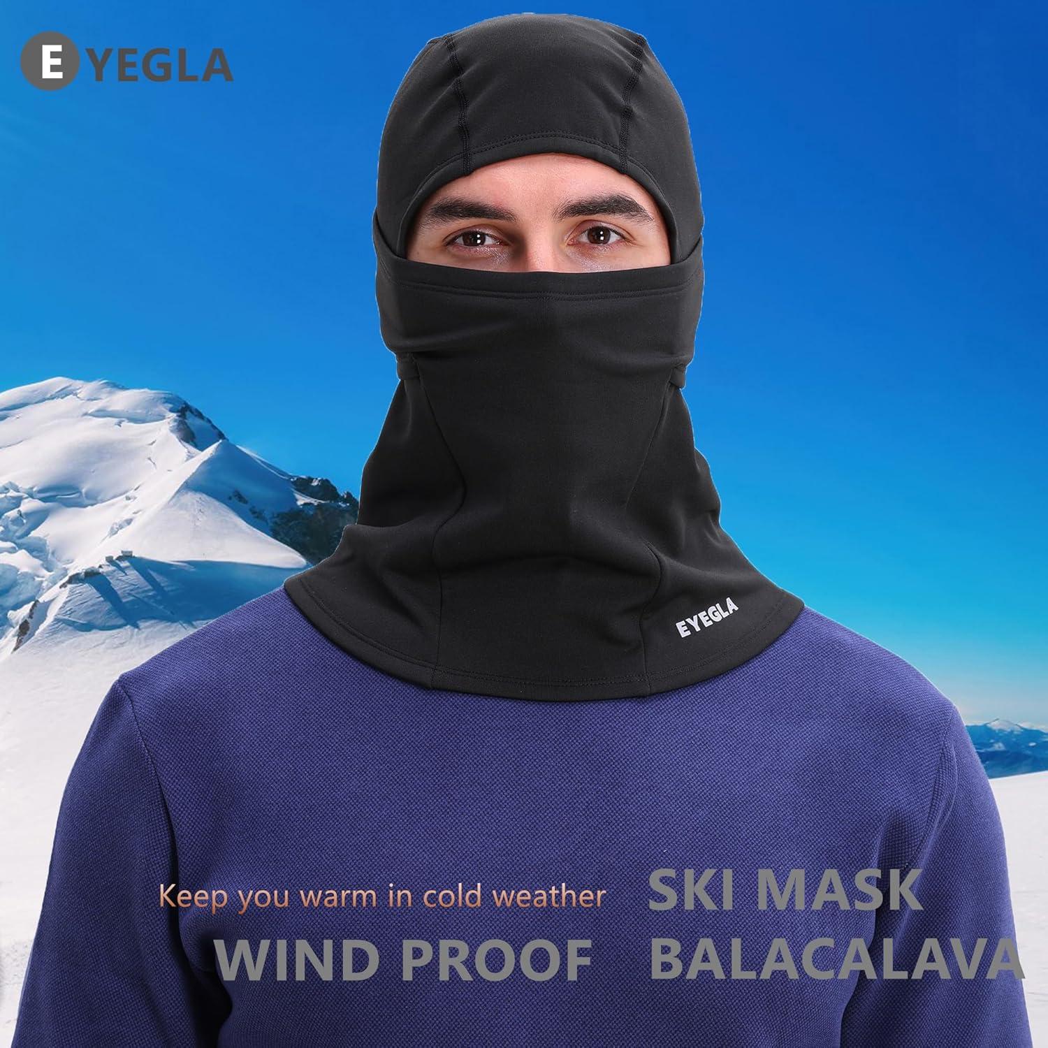 Pasamontañas Térmico Invierno Unisex Negro para Esquí