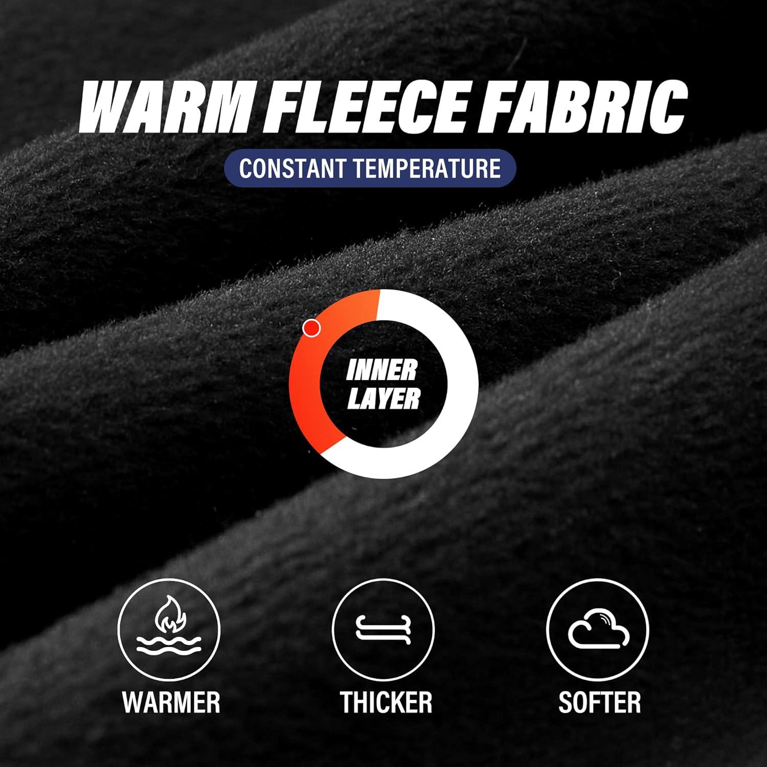 Calentador de Cuello SUNMECI Forro Polar Grueso A Prueba de Viento