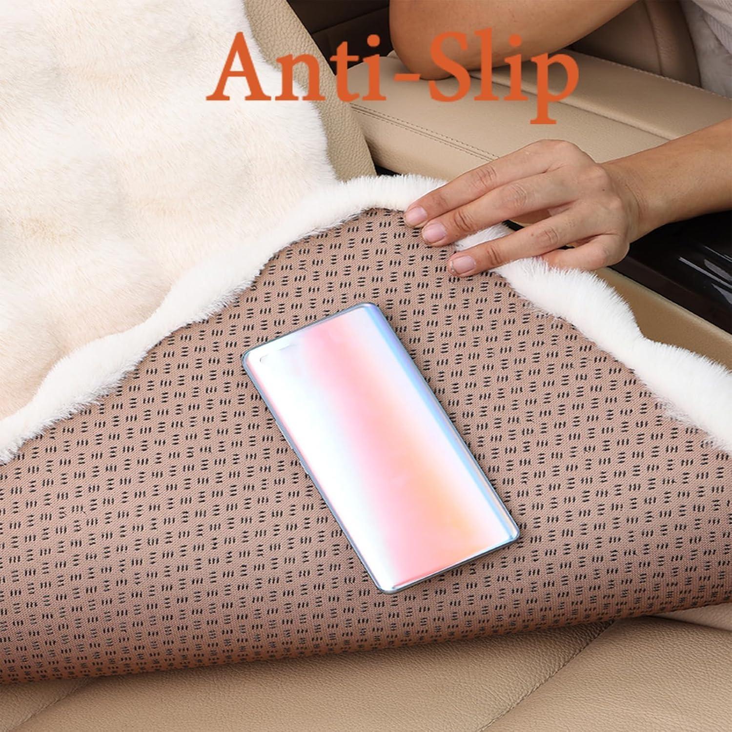 Juego de Cojines de Asiento de Coche EDVKLNG Beige Antideslizante