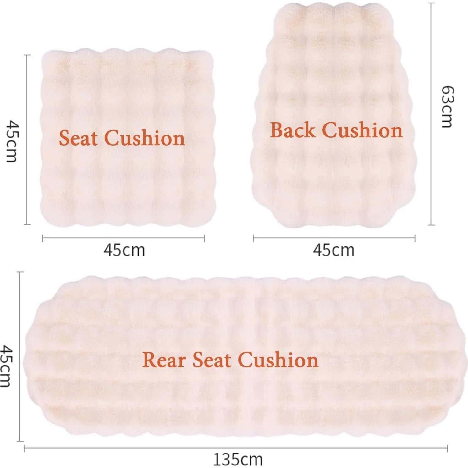 Juego de Cojines de Asiento de Coche EDVKLNG Beige Antideslizante
