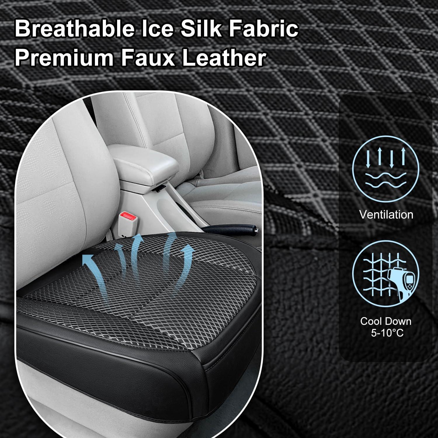 Funda de Asiento de Coche Ventilada Qinlive Negra 1 PCS