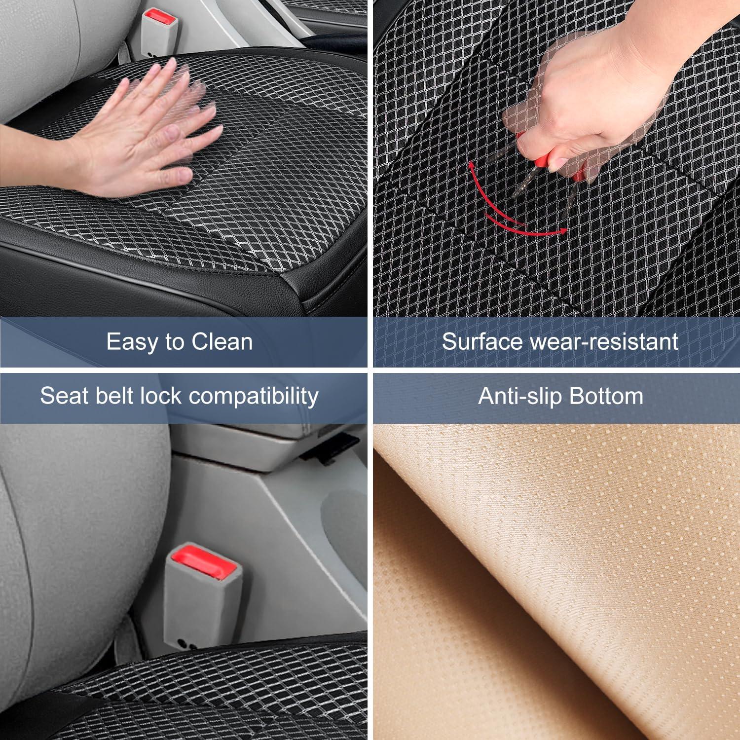 Funda de Asiento de Coche Ventilada Qinlive Negra 1 PCS