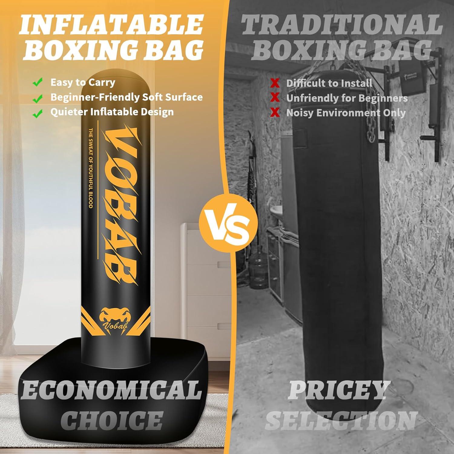 Saco de Boxeo de Pie Vobab 178 cm para Karate y MMA