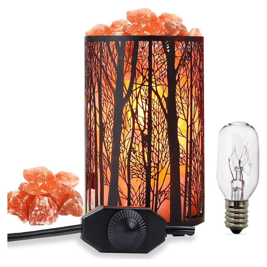 Lámpara de Sal Natural Shineled con Regulador - Rojo Retro