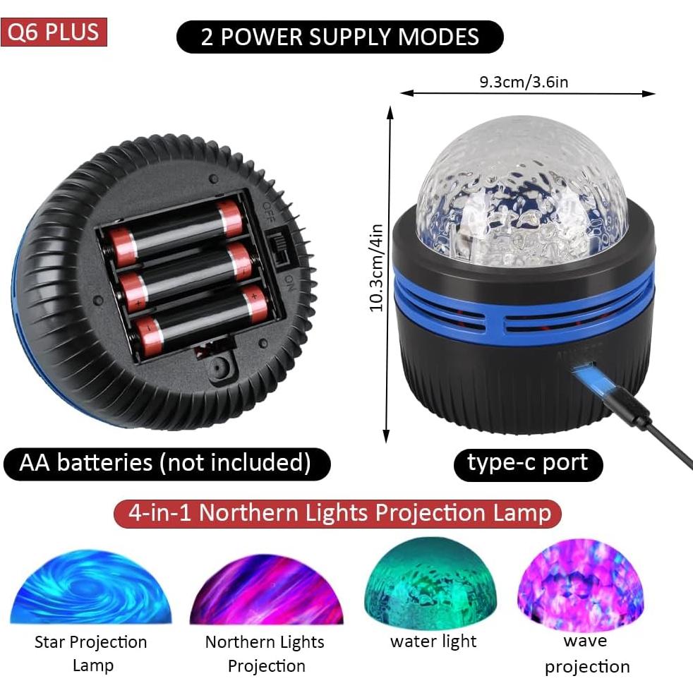 Proyector de Luces del Norte y Olas 4 en 1 XYDongtong Q6plus