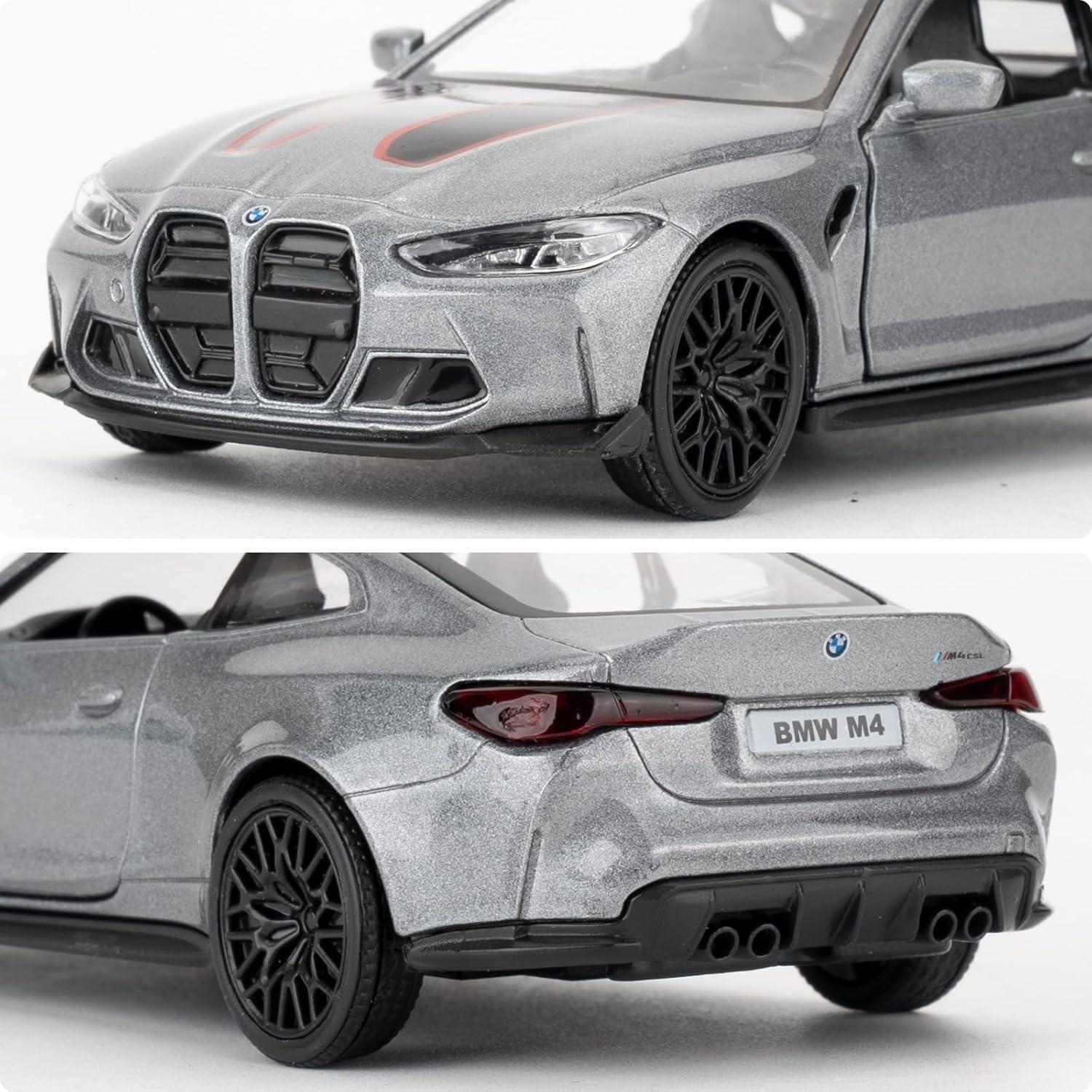 Coche de Juguete BMW M4 CSL 1:36 RMZ City Gris Retroceso