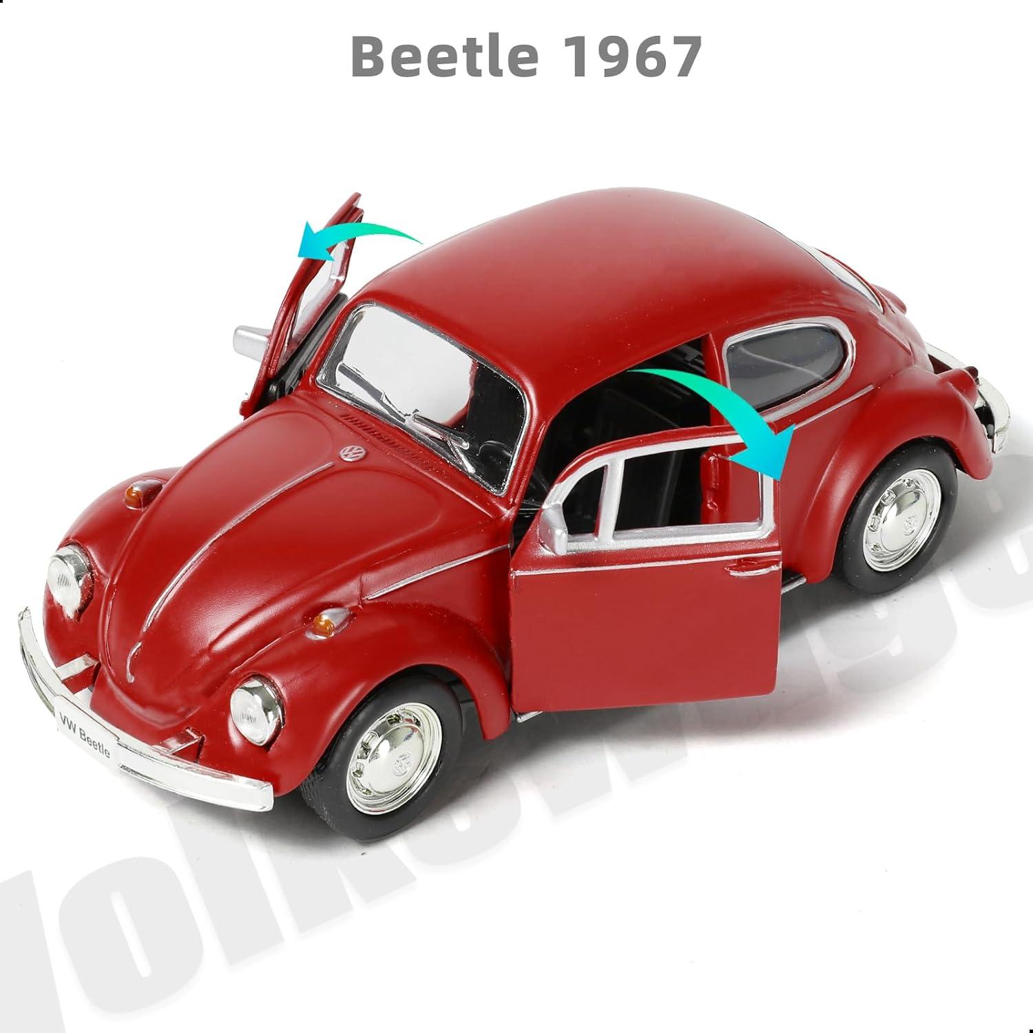 Modelo de Coche Diecast Volkswagen Beetle 1:36 Rojo Risopen