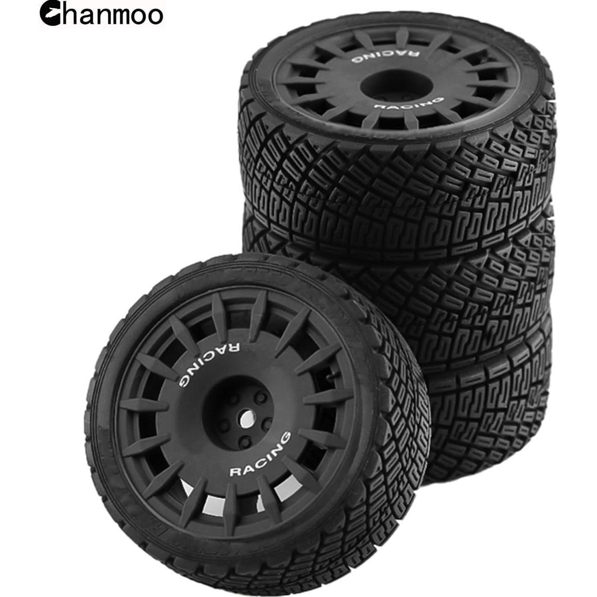 Neumáticos de Rally RC 1/10 Chanmoo 4PCS Negro 67mm