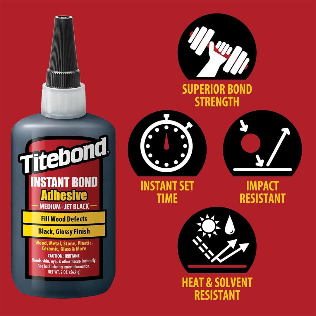 Adhesivo Instantáneo Titebond Mediano 2 Oz Negro Azabache