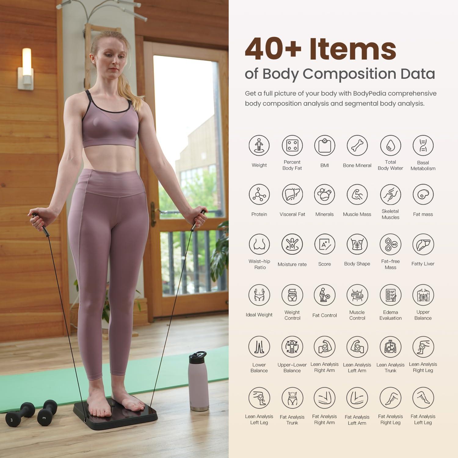 Balanza Inteligente BodyPedia 8 Electrodos 43 Métricas