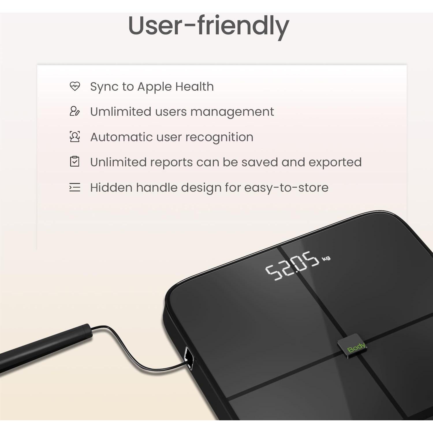 Balanza Inteligente BodyPedia 8 Electrodos 43 Métricas