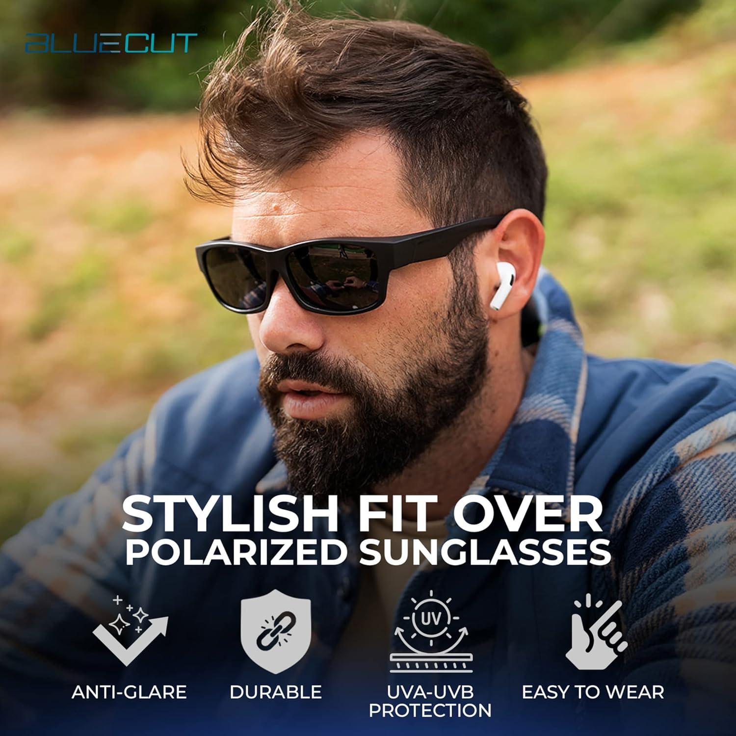 Gafas de Sol Polarizadas Blue Cut Fit Over para Prescripción