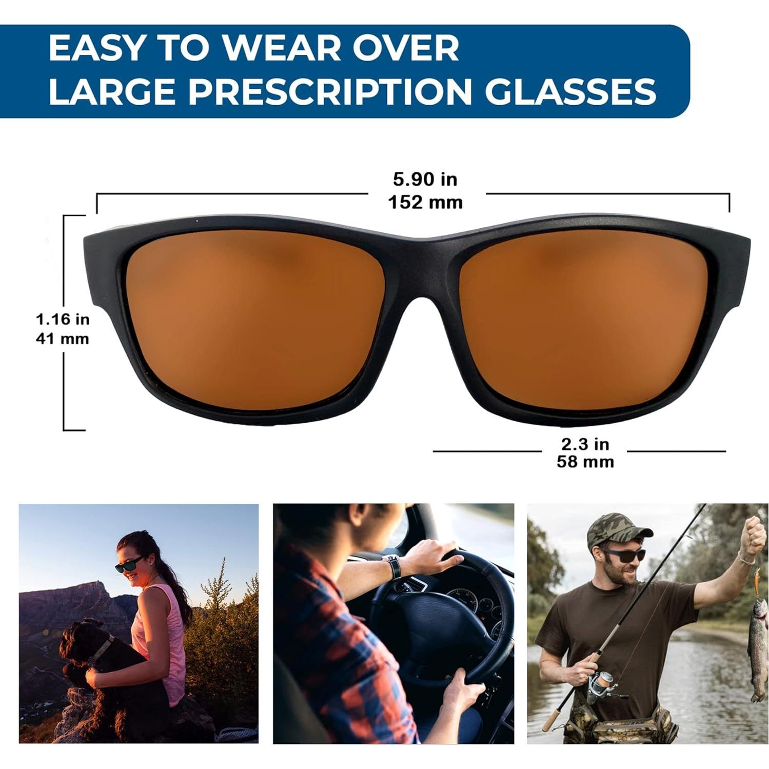 Gafas de Sol Polarizadas Blue Cut Fit Over para Prescripción