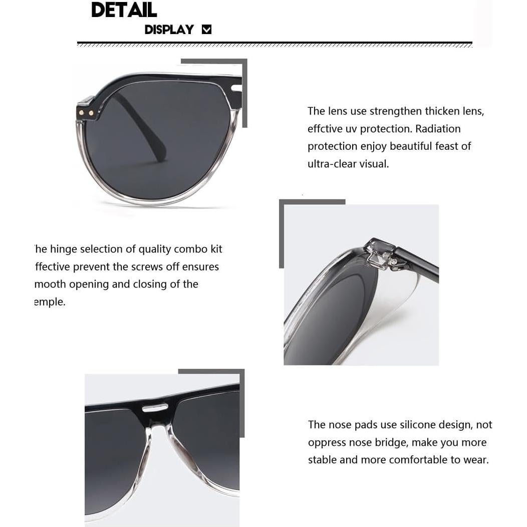 Gafas de sol aviador retro BS1600 UV400 para hombres y mujeres