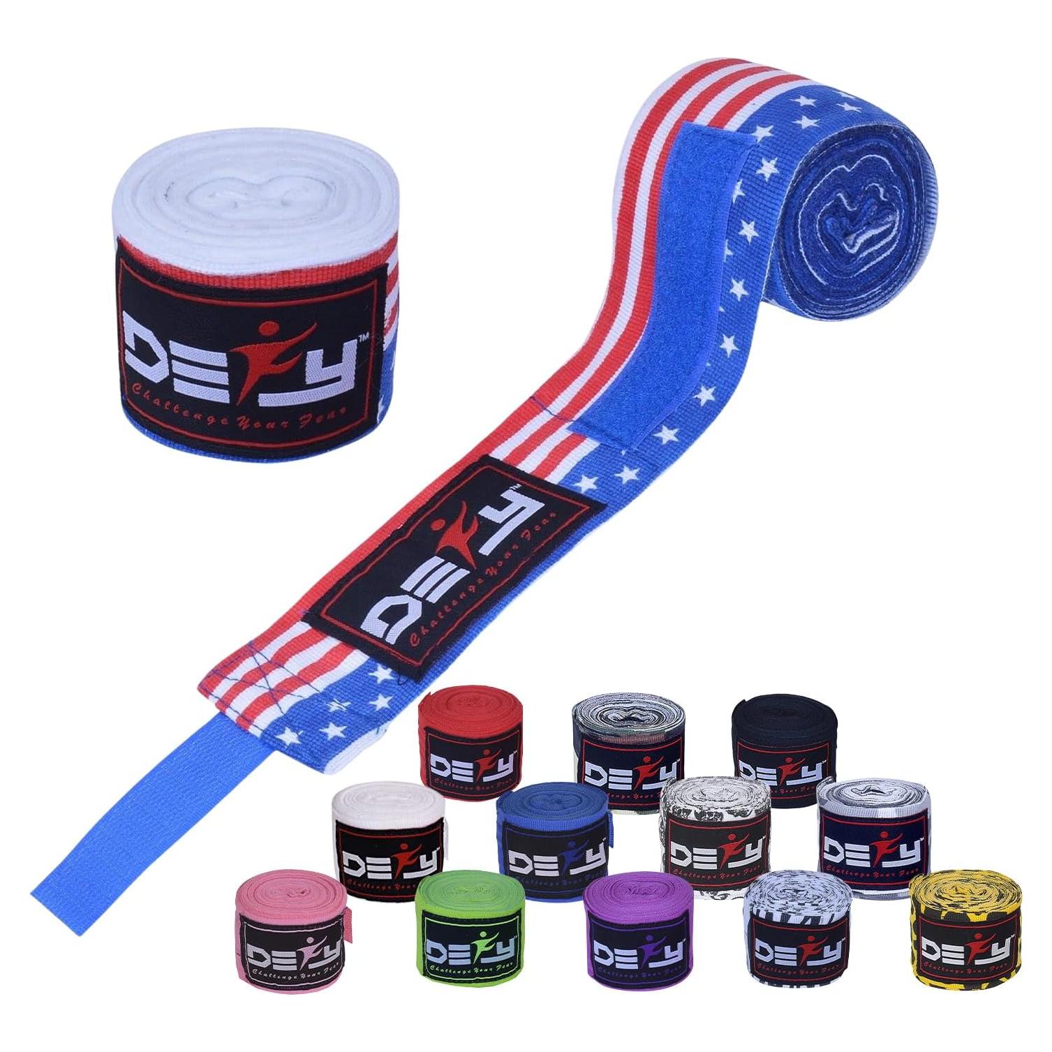 Envolturas de Mano DEFY 180 cm Elásticas Boxeo MMA Unisex