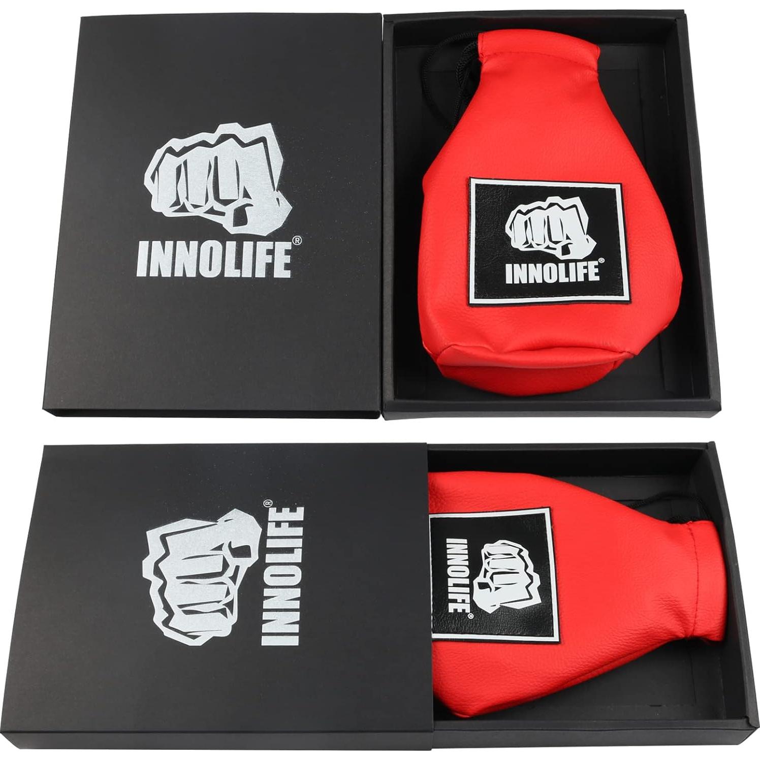 Bolsa de Esquiva de Boxeo INNOLIFE de Cuero PU Roja 1.13 kg