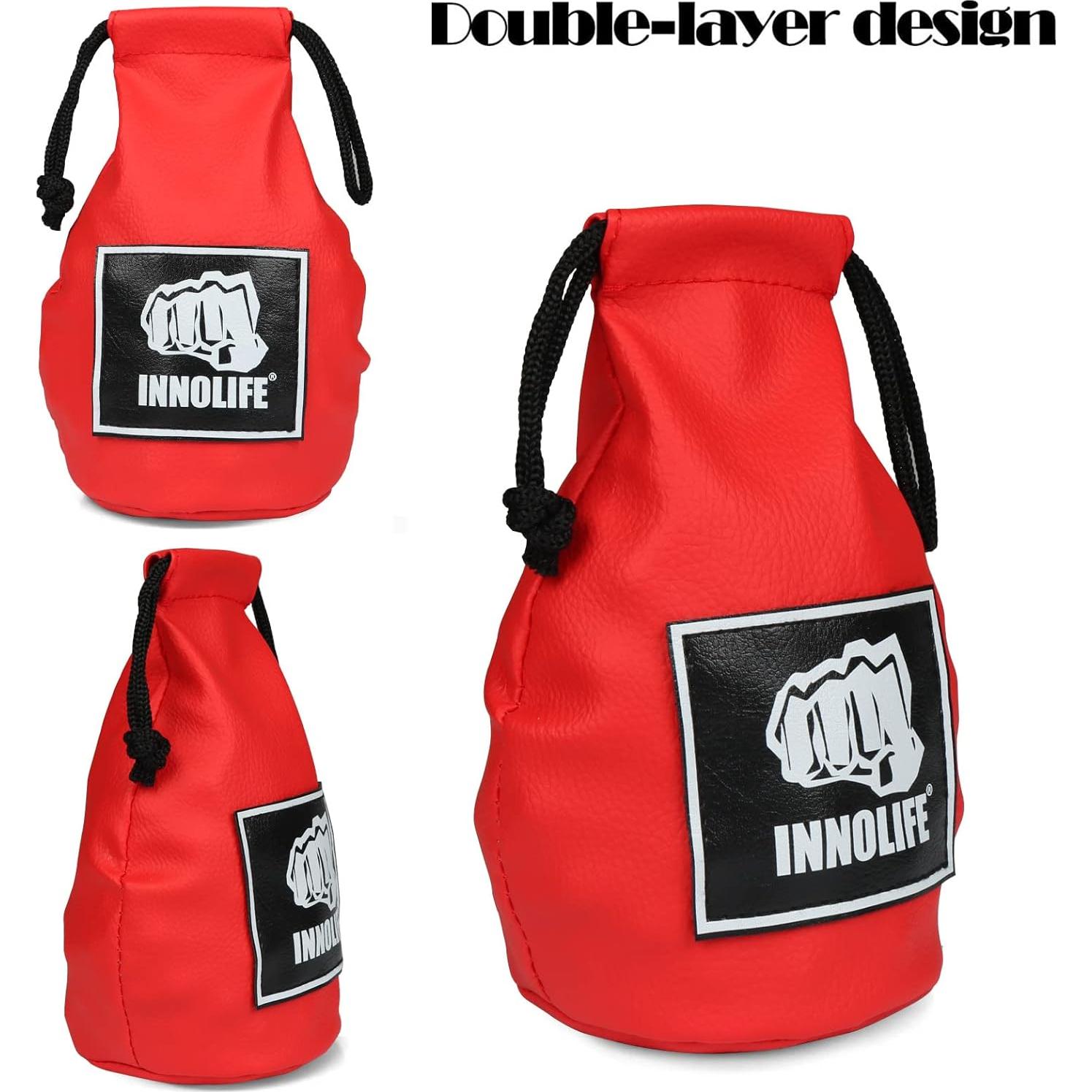Bolsa de Esquiva de Boxeo INNOLIFE de Cuero PU Roja 1.13 kg