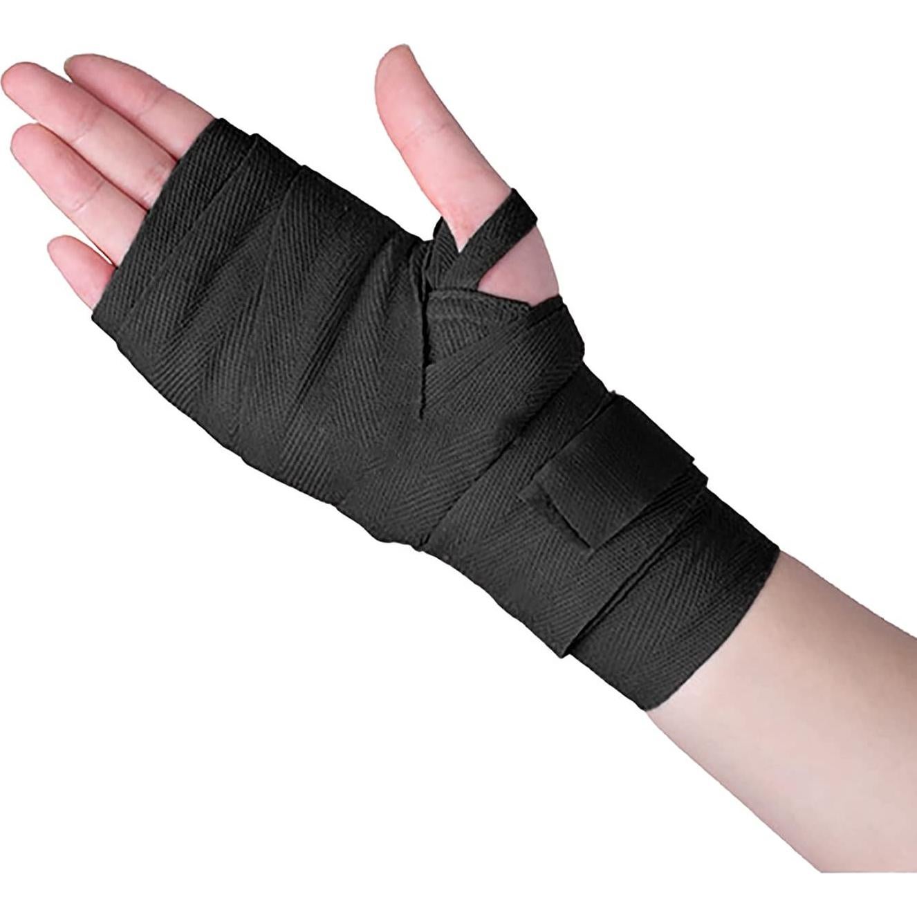 Envolturas de Mano para Boxeo Starsouce 3.5m Algodón Negro