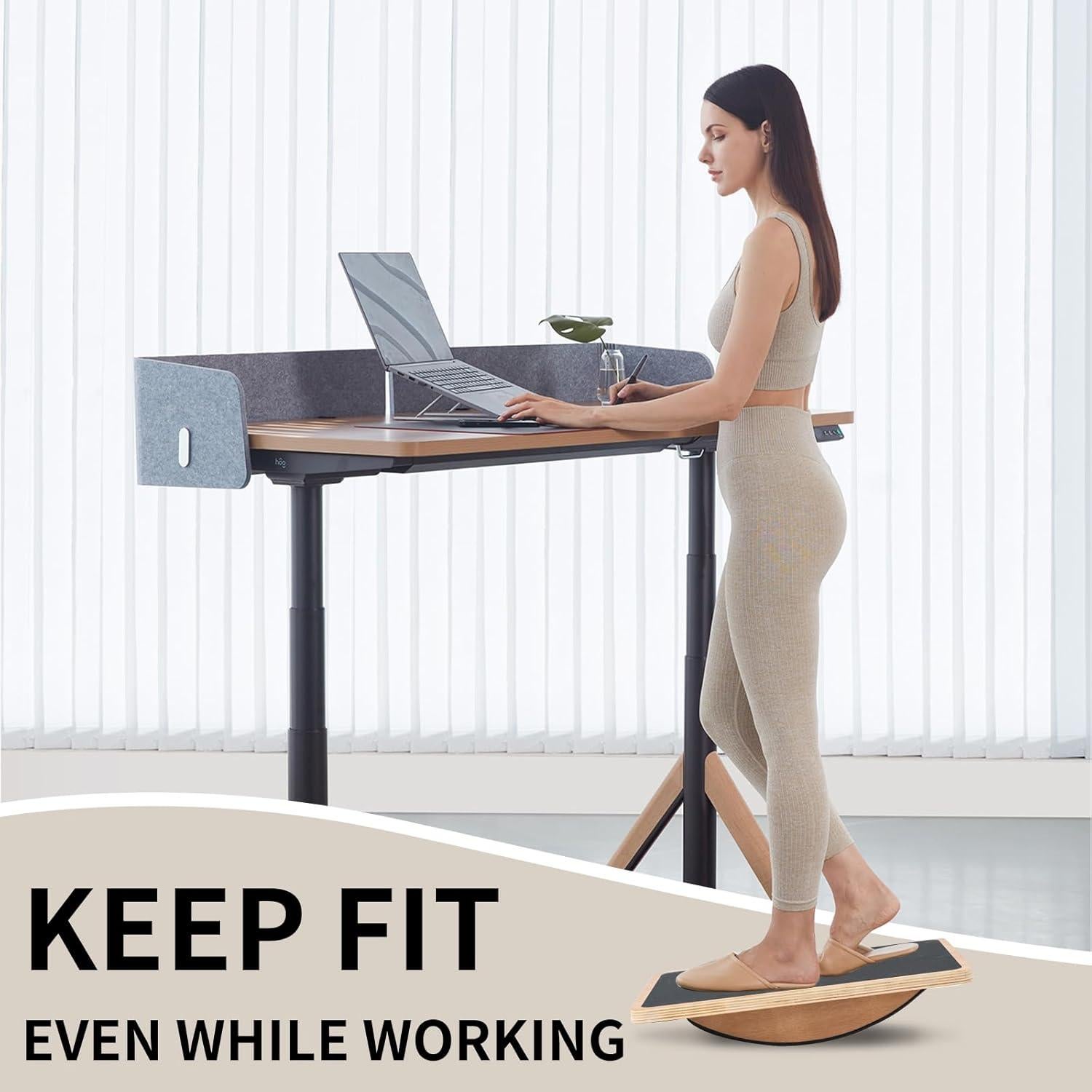 Tabla de Equilibrio Juoe Antideslizante 158.76 KG Madera