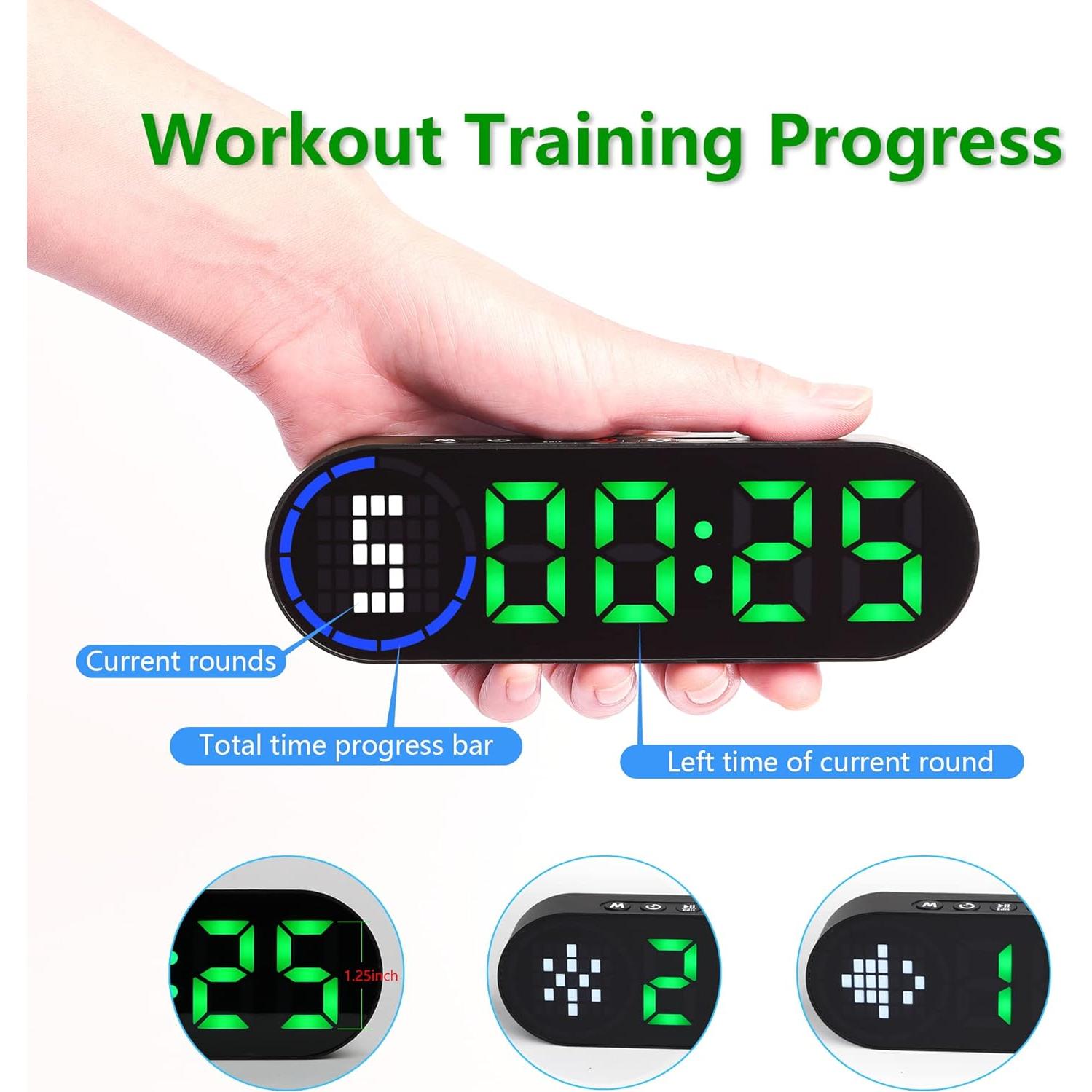 Temporizador de Gimnasio LUCORB KC18M Portátil 20h Batería