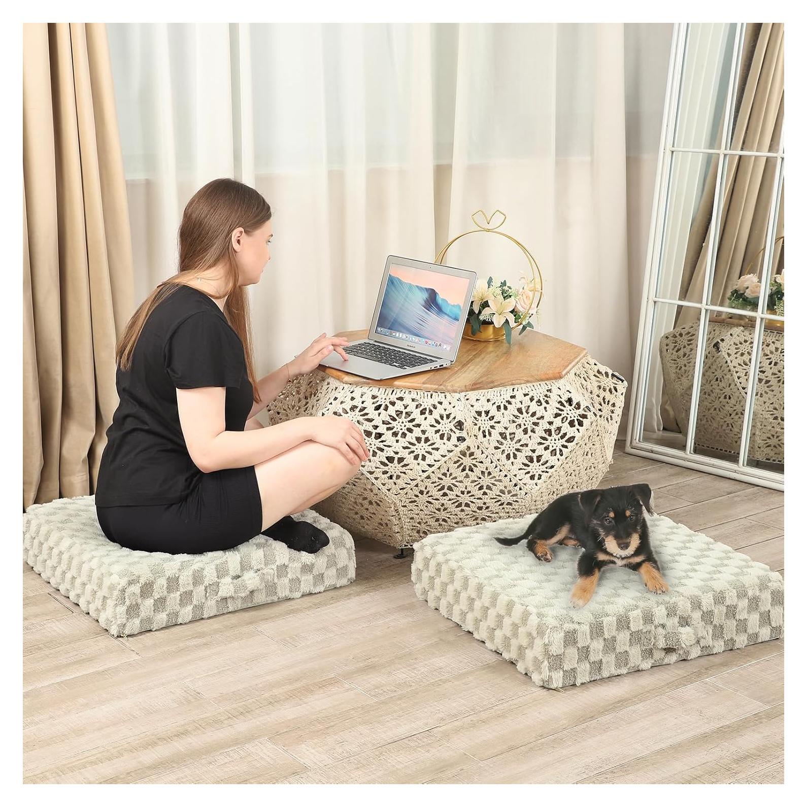 Cojines de Meditación LOVMOC 55.88 cm Espuma Viscoelástica Verde - Paquete de 2