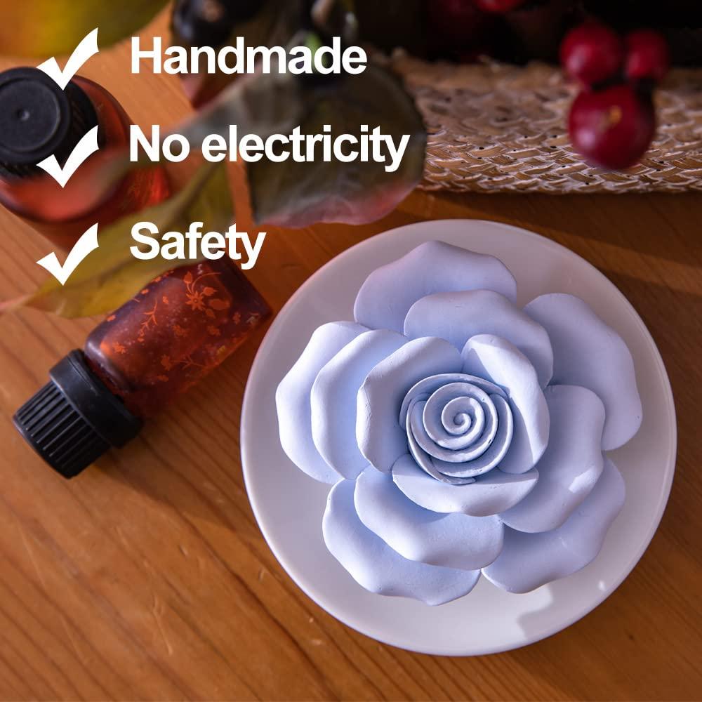 Difusor de Aromaterapia Pasivo Oumeiben Cerámica Rosa Azul