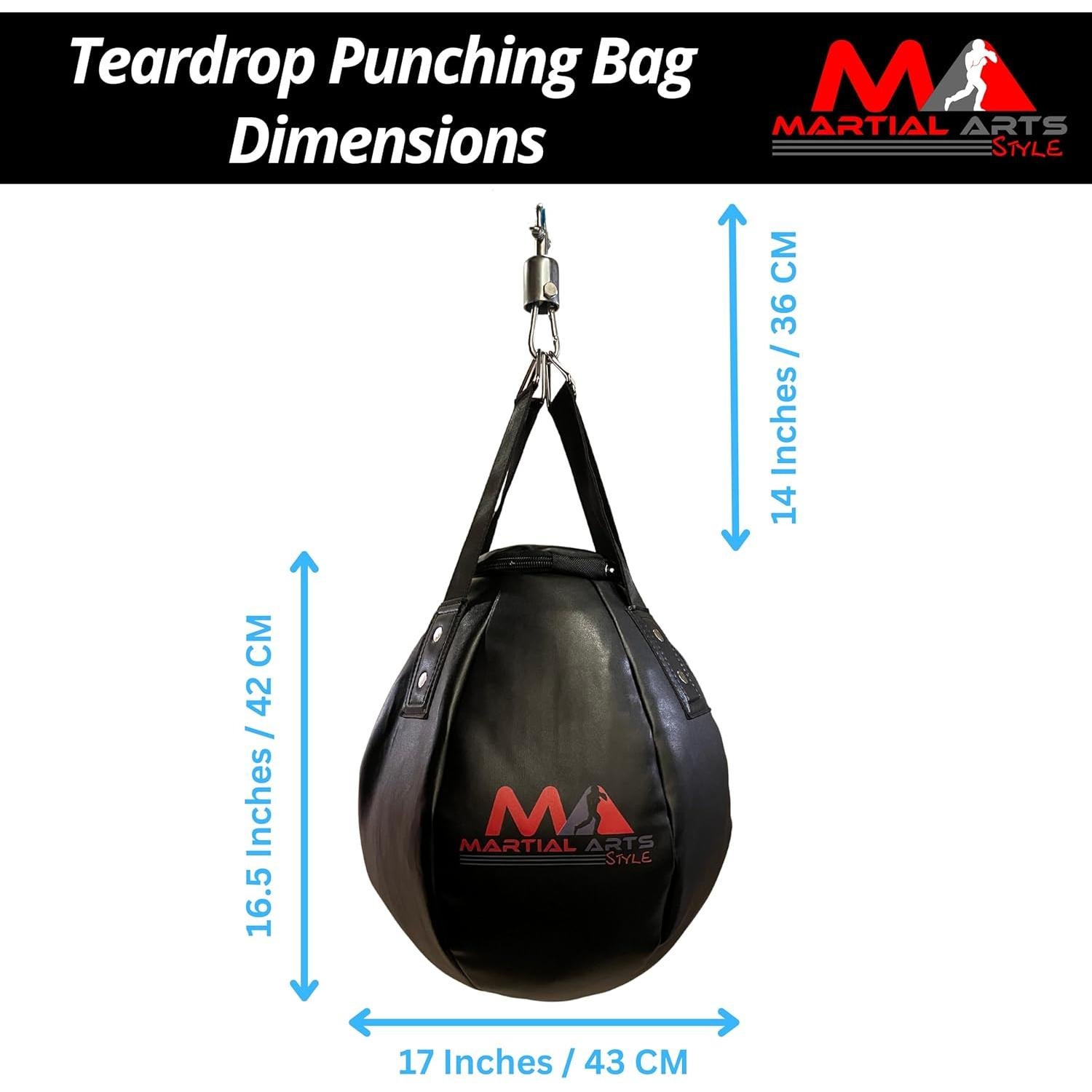 Saco de Boxeo Teardrop MA Martial Arts C47 110cm Negro
