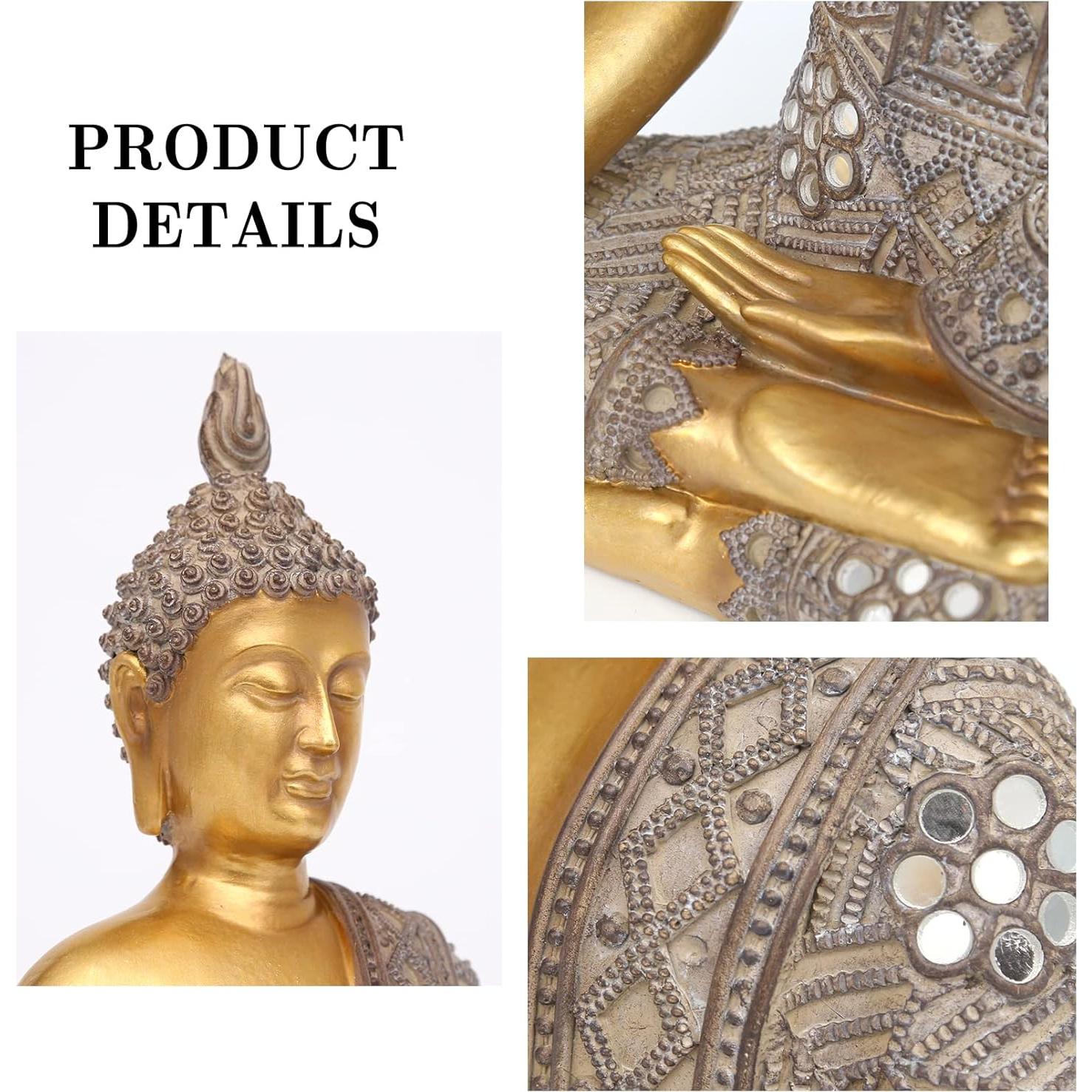 Estatua de Buda Dorada 26.4 cm - Decoración Zen para Hogar