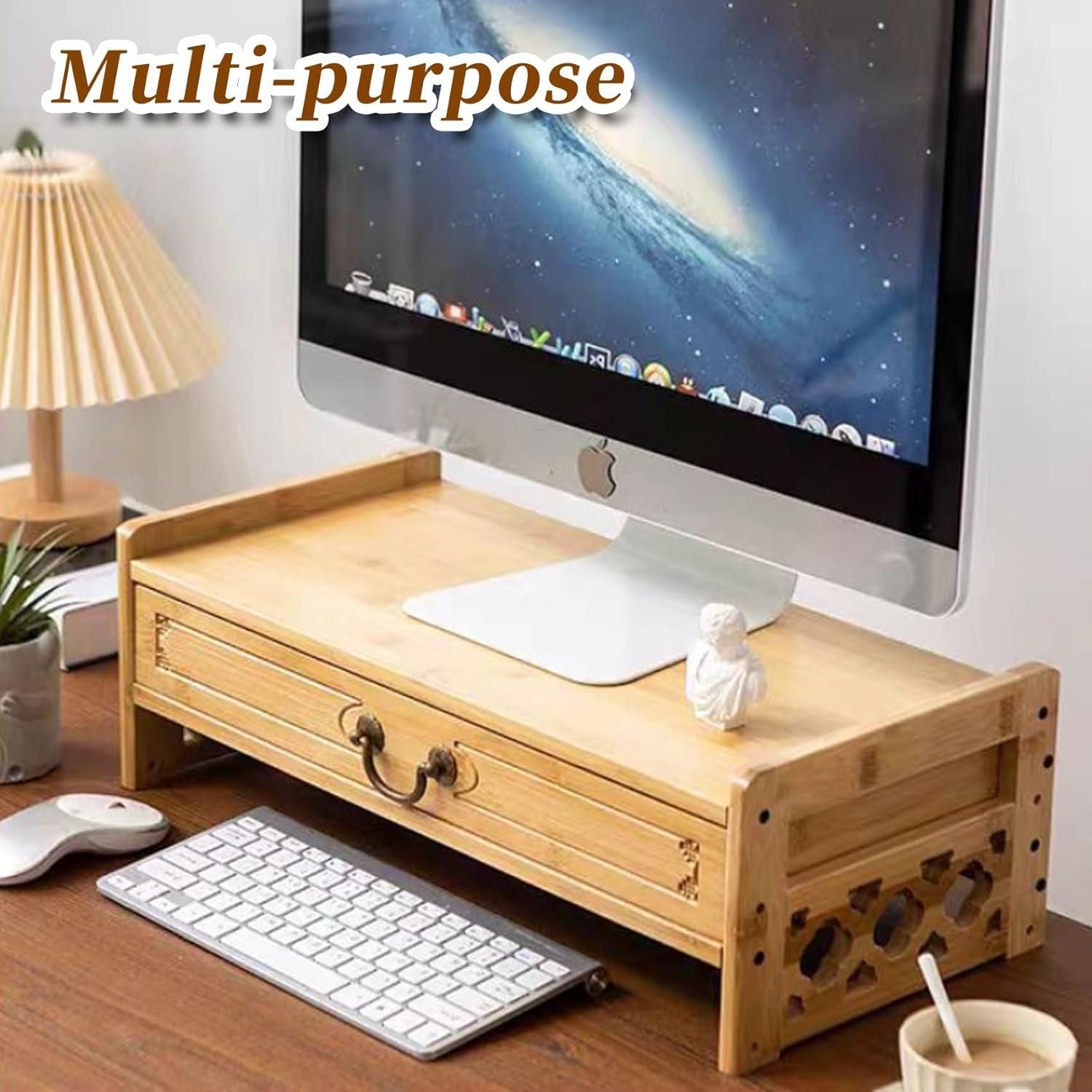 Mesa de Altar Pequeña LINRUI de Bambú Natural 42x16.5cm