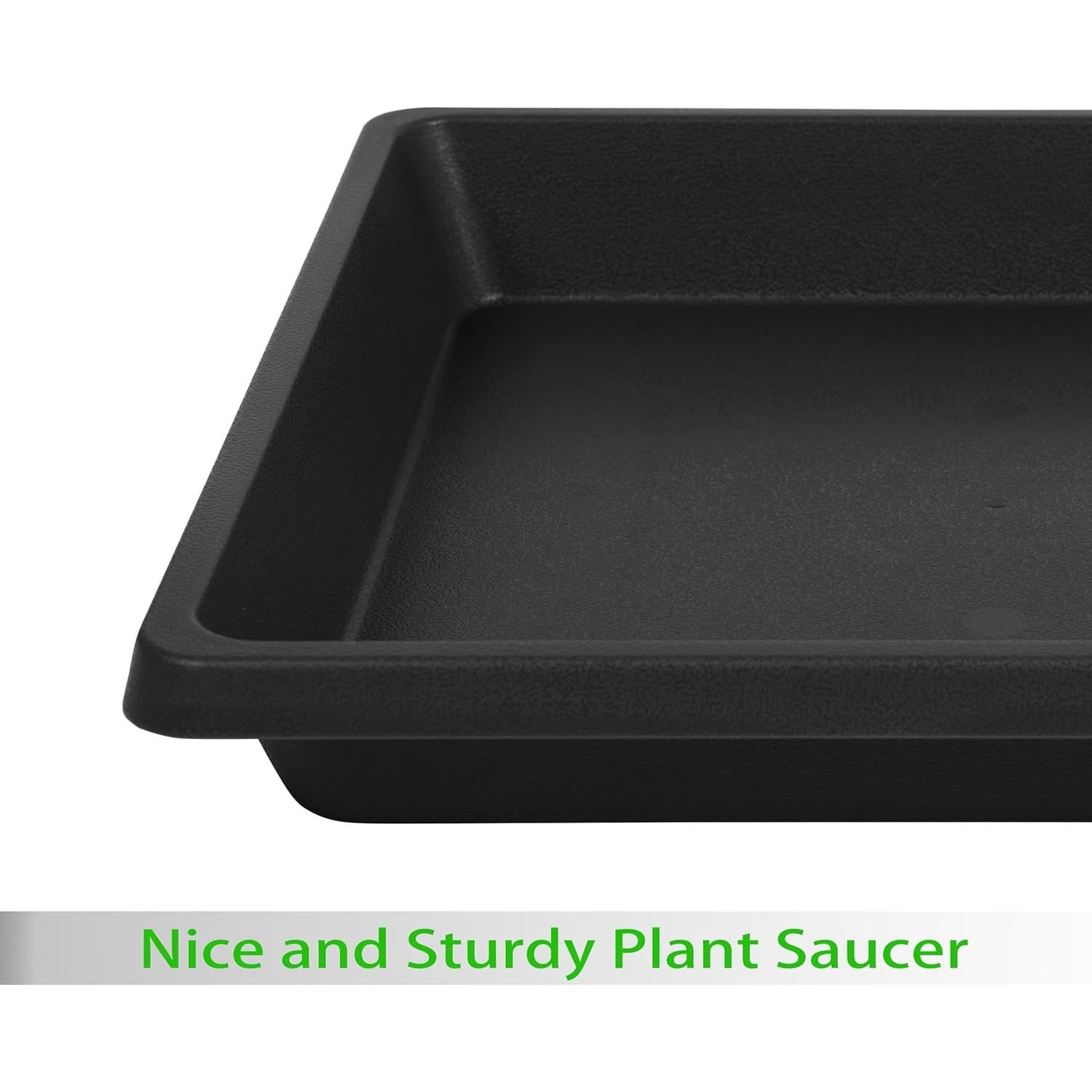 Plato Cuadrado para Plantas 15 cm - 4 Paquete - Feyvdzv