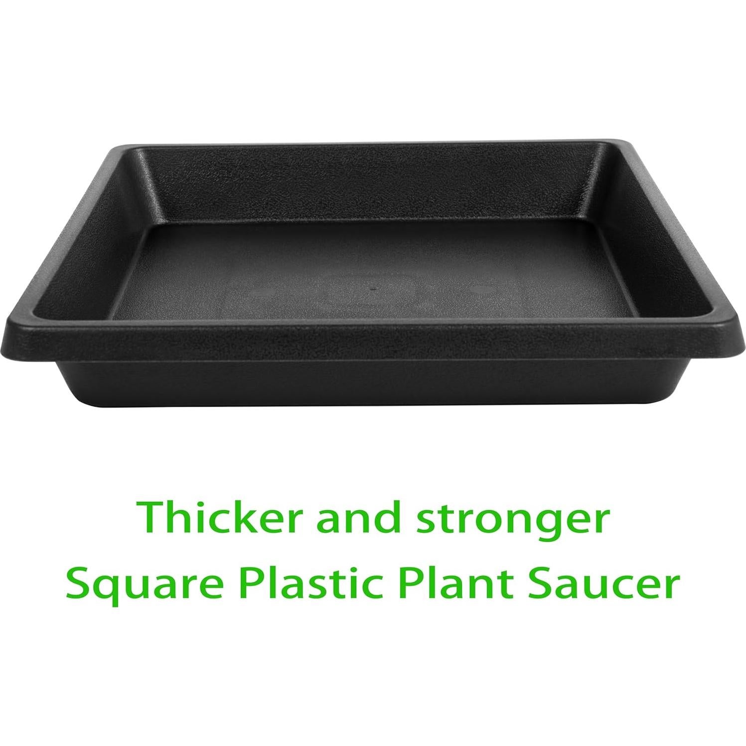 Plato Cuadrado para Plantas 15 cm - 4 Paquete - Feyvdzv