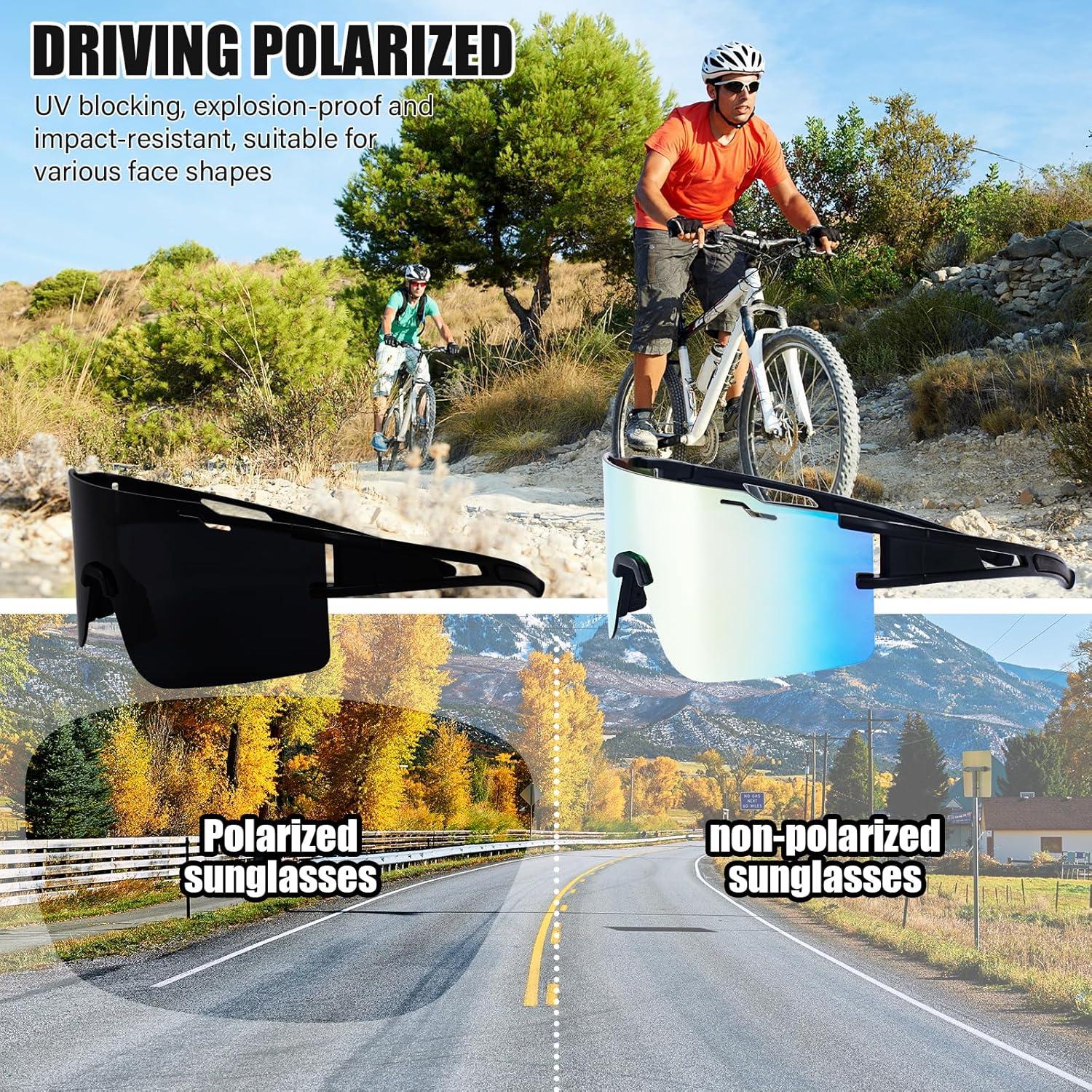 Gafas de sol deportivas polarizadas TR90 para ciclismo y béisbol