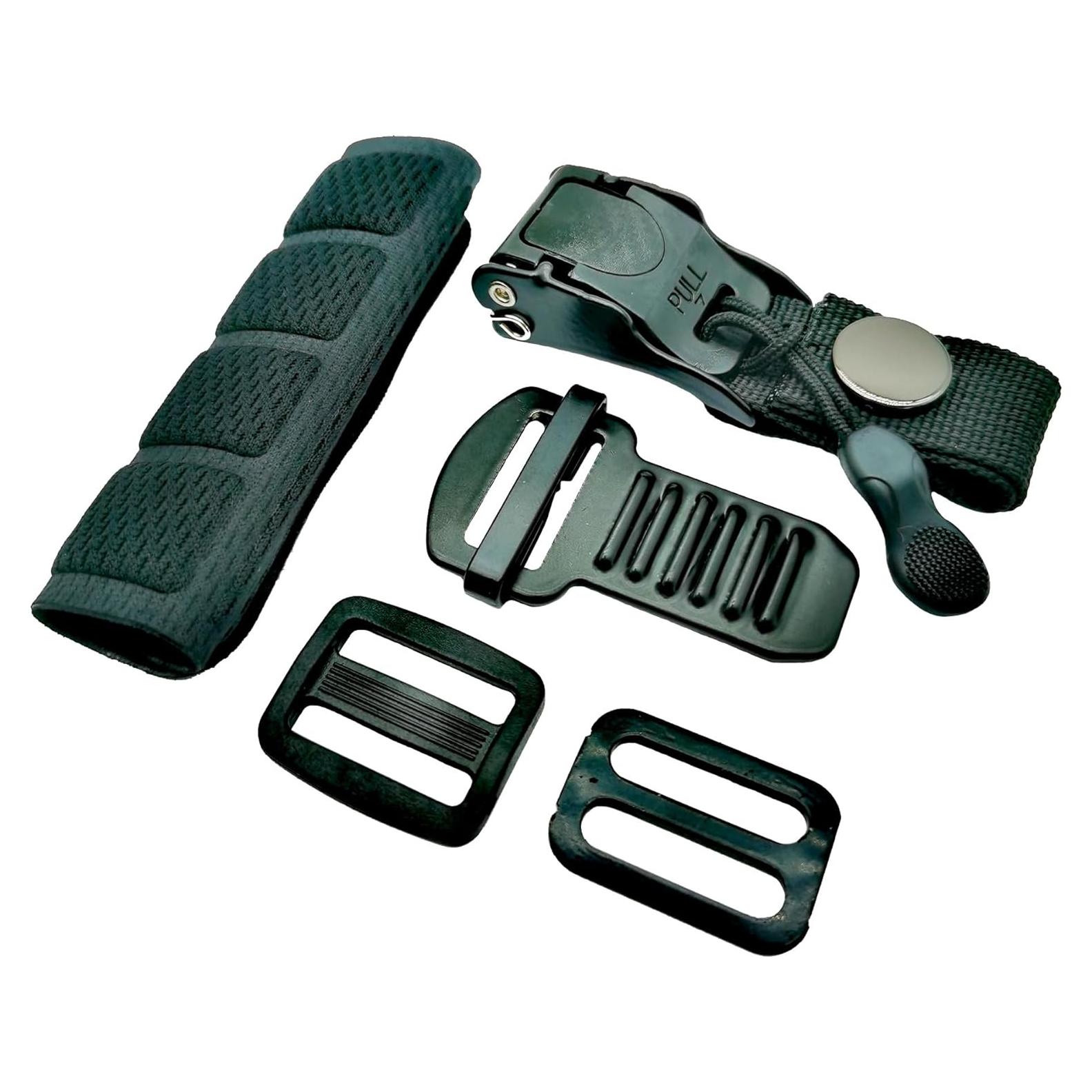 Kit de hebilla de liberación rápida ZYRELYNX para casco negro