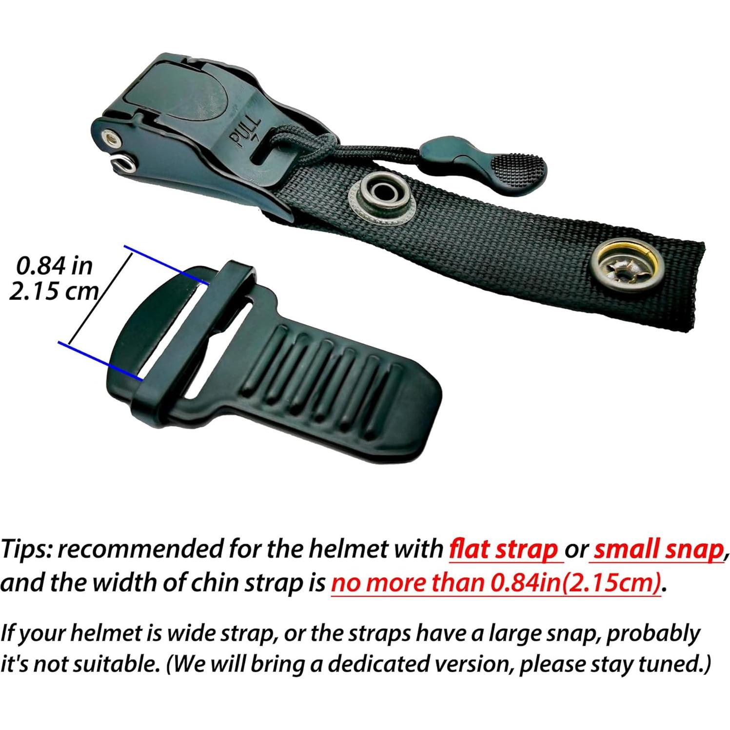 Kit de hebilla de liberación rápida ZYRELYNX para casco negro