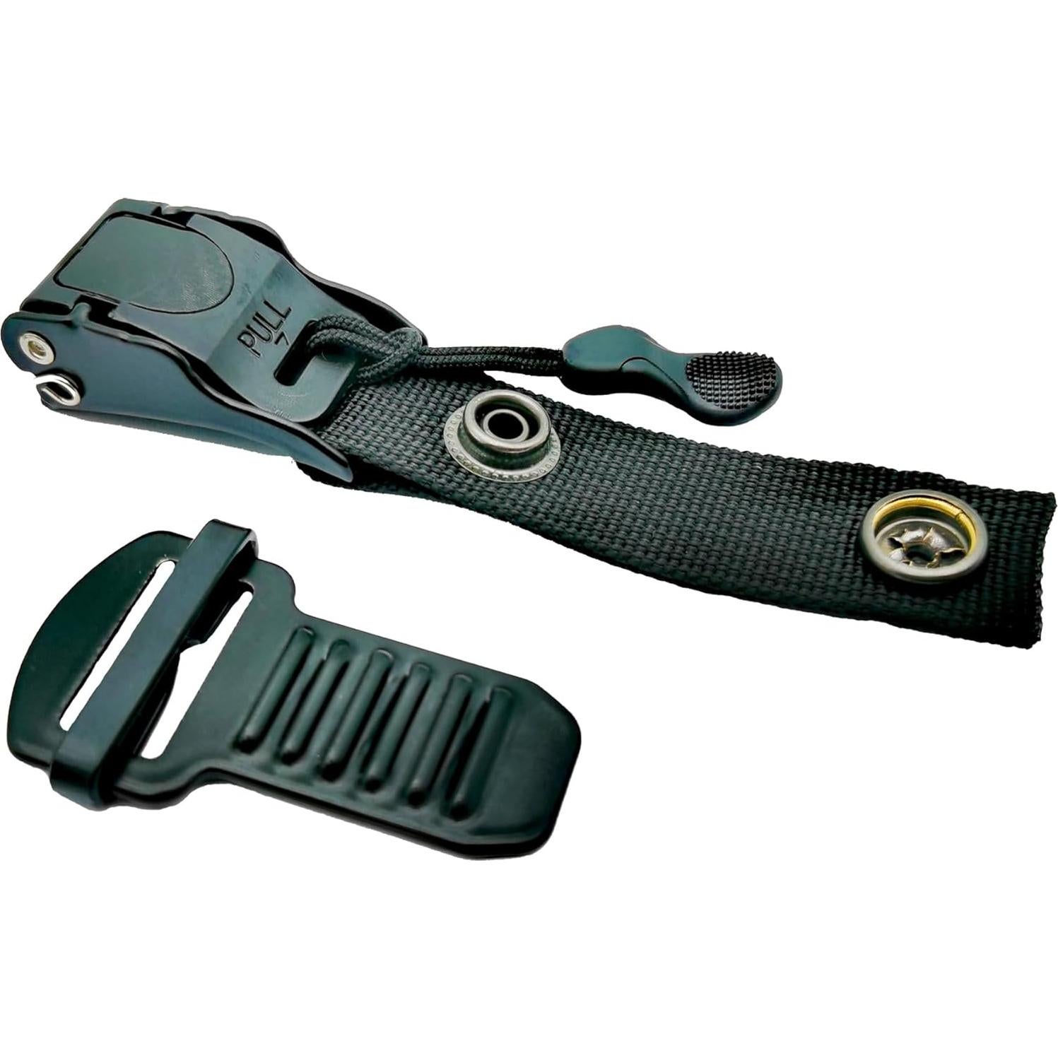 Kit de hebilla de liberación rápida ZYRELYNX para casco negro