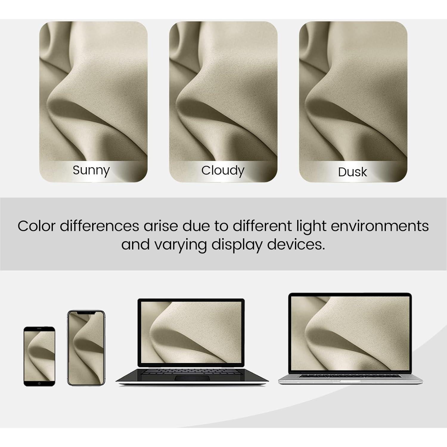 Cortinas Beige Blackout Grichril 132x183 cm 2 Paneles