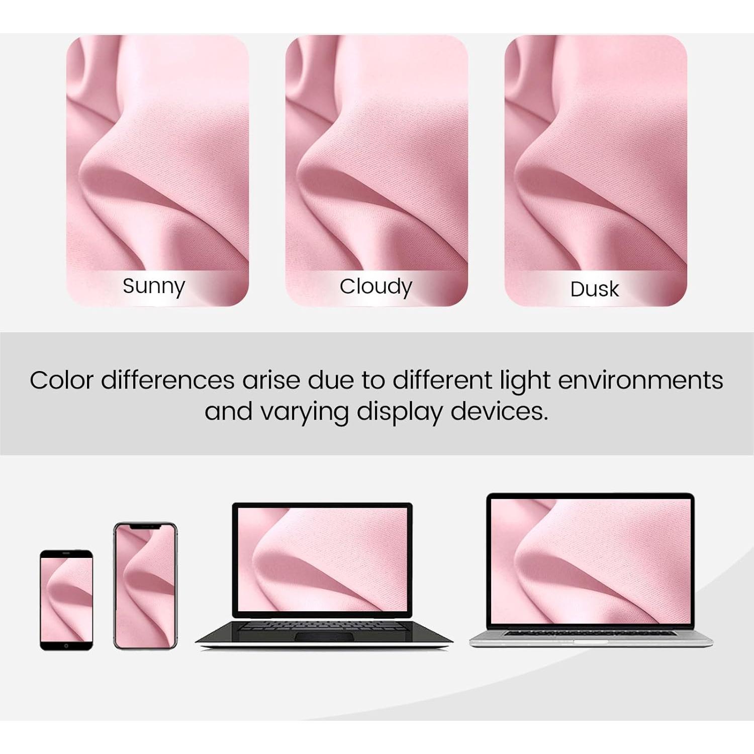 Cortinas Opacas Rosa Fucsia Grichril 132 x 229 cm Juego de 2