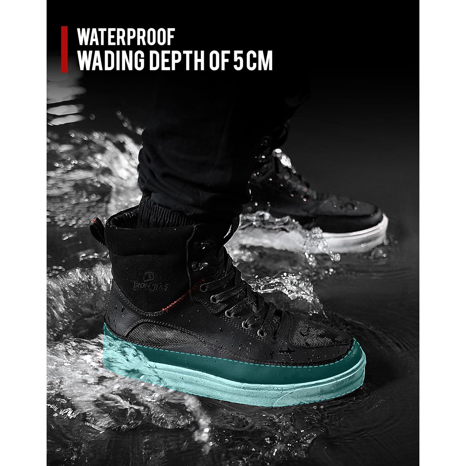 Botas de Motocicleta BORLENI de Cuero Impermeables Talla 8