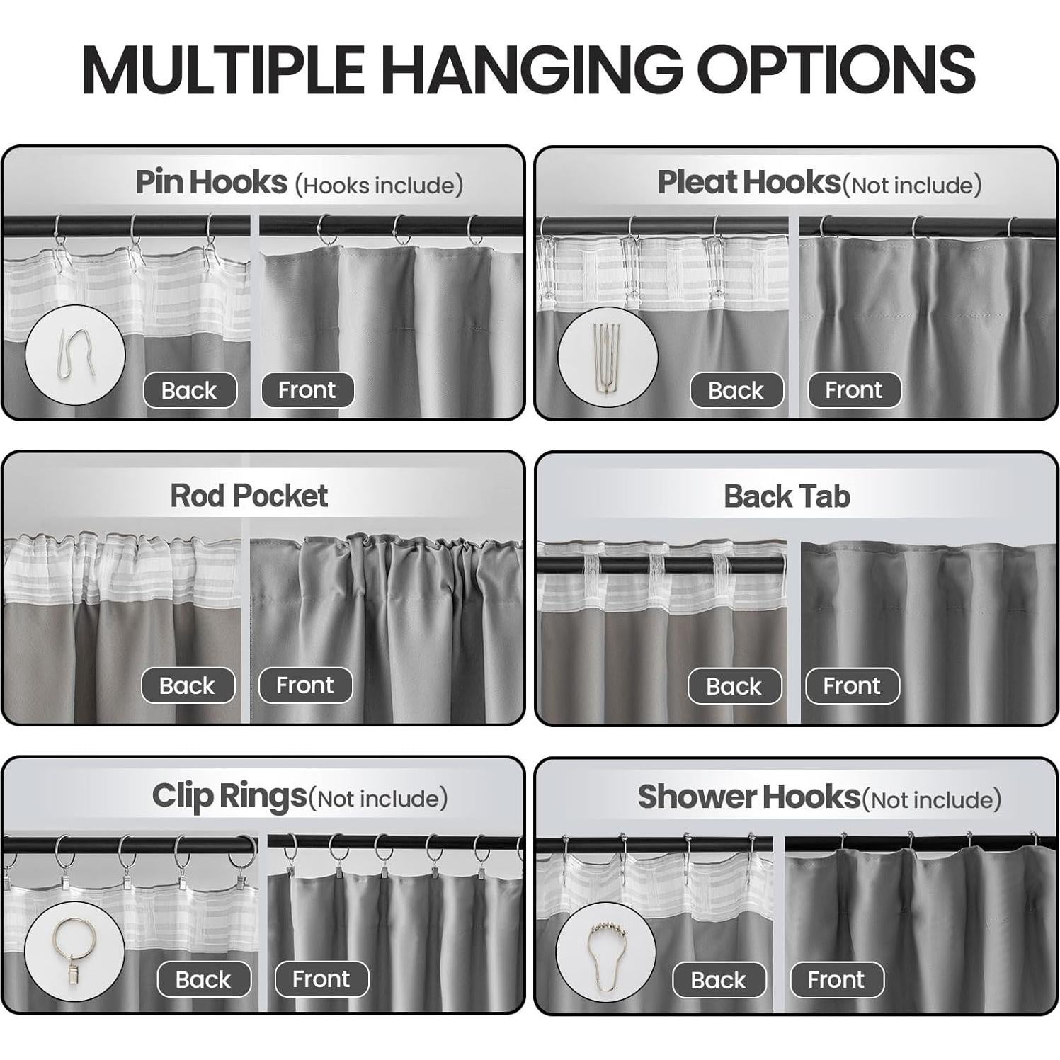 Cortina Divisoria Grichril 120x274 cm Opaca y Térmica