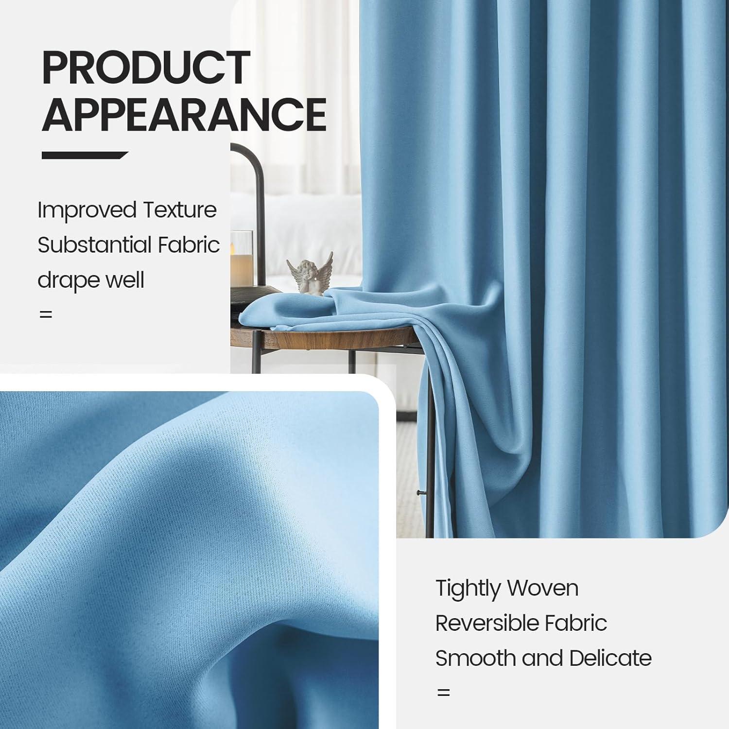 Cortinas Black Out Grichril 132x228 cm Azul Cielo 2 Páginas