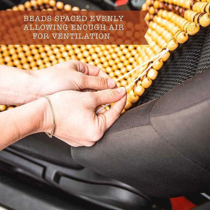 Cojín de Asiento con Perlas de Madera Zone Tech - Universal