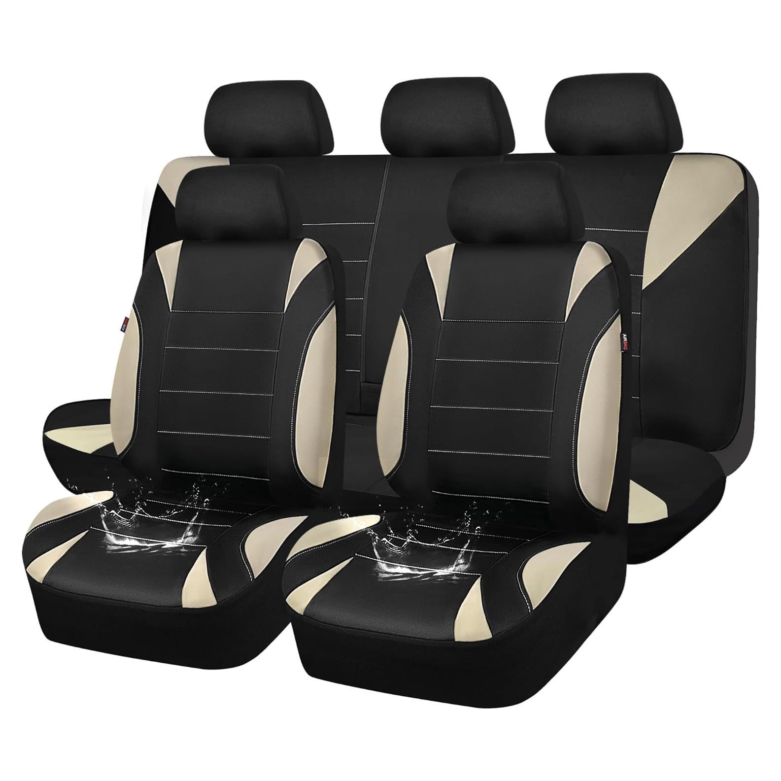 Fundas de Asiento de Coche CAR PASS Neopreno Impermeable Beige